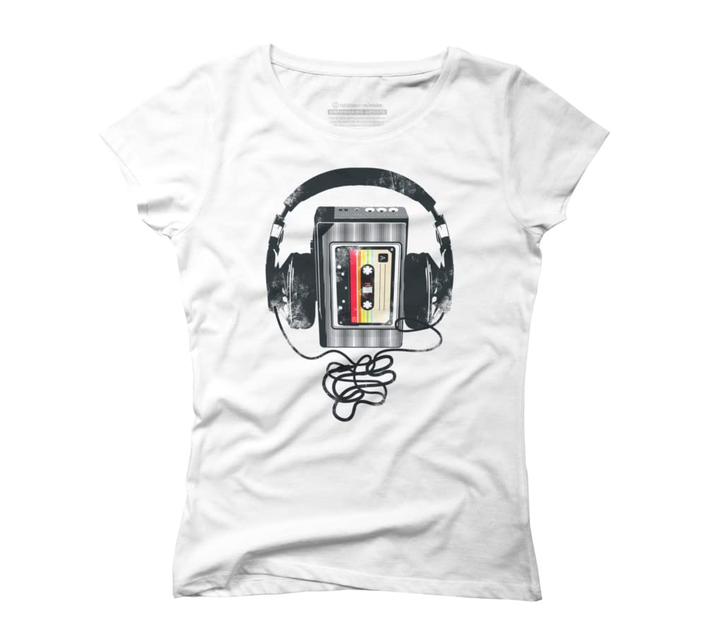 Design By Humans Junior's Sound Trip Graphic T-Shirt by ClingCling - Trendy Music Themed Tee for Teens - Perfect for Concerts, Casual Wear & Gifts