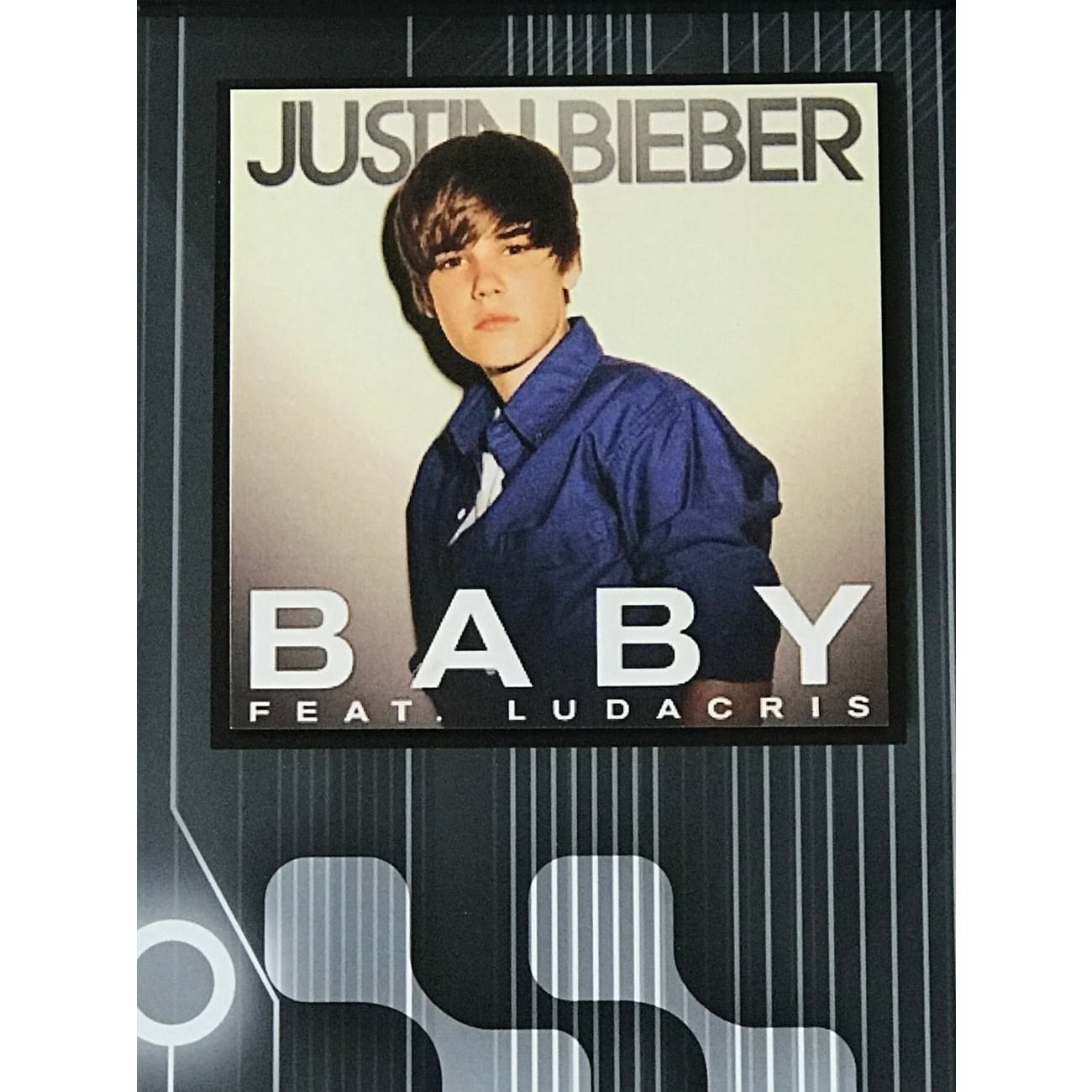 Justin Bieber ft. Ludacris - Baby RIAA Certified Digital Single Award - Perfect for Music Collectors & Memorabilia Displays