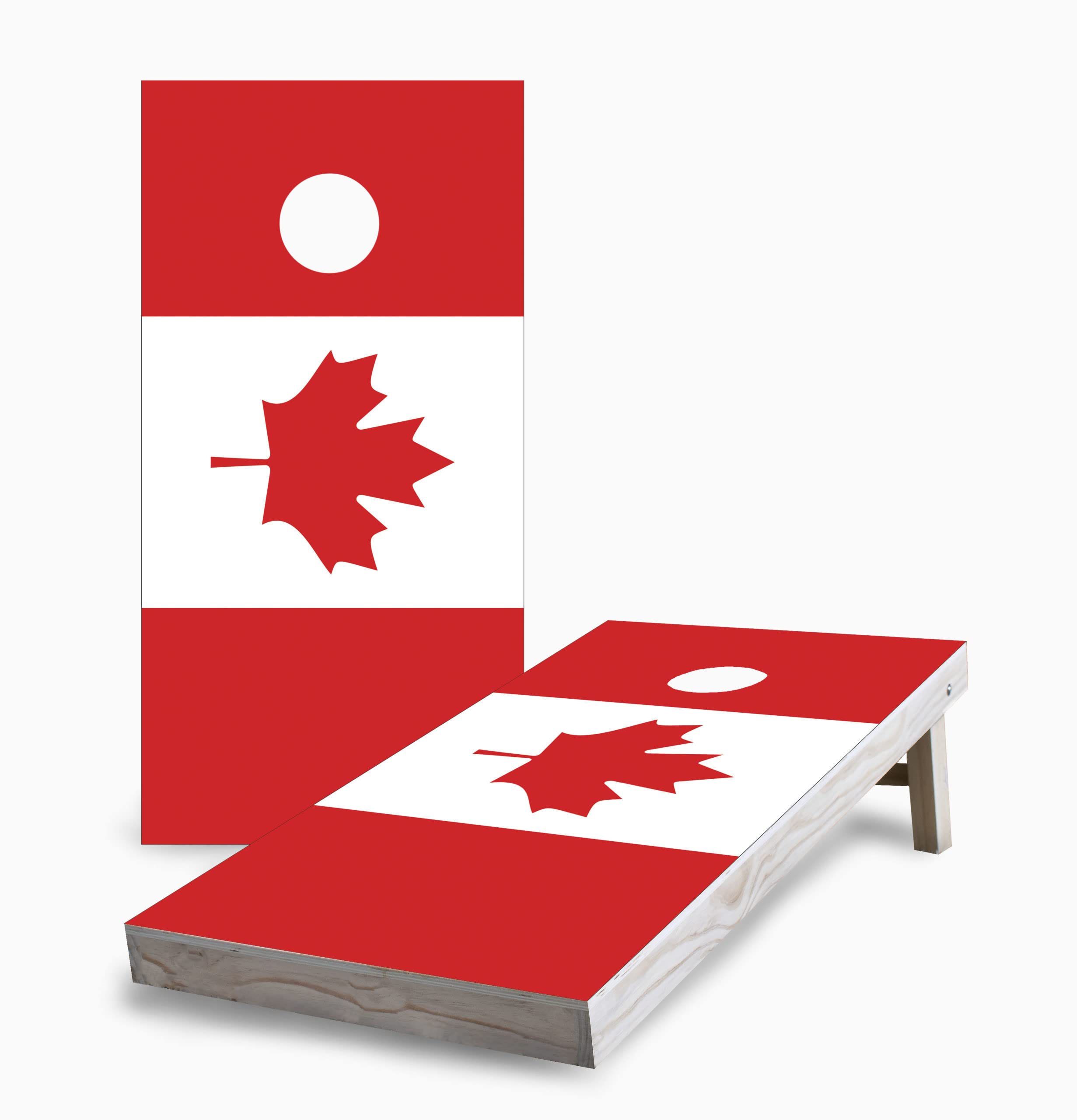 Skip's Garage Canadian Flag Cornhole Board Set - 2 Boards, 8 Bags & Accessories - Outdoor Lawn Games for Backyard, Tailgating & BBQs