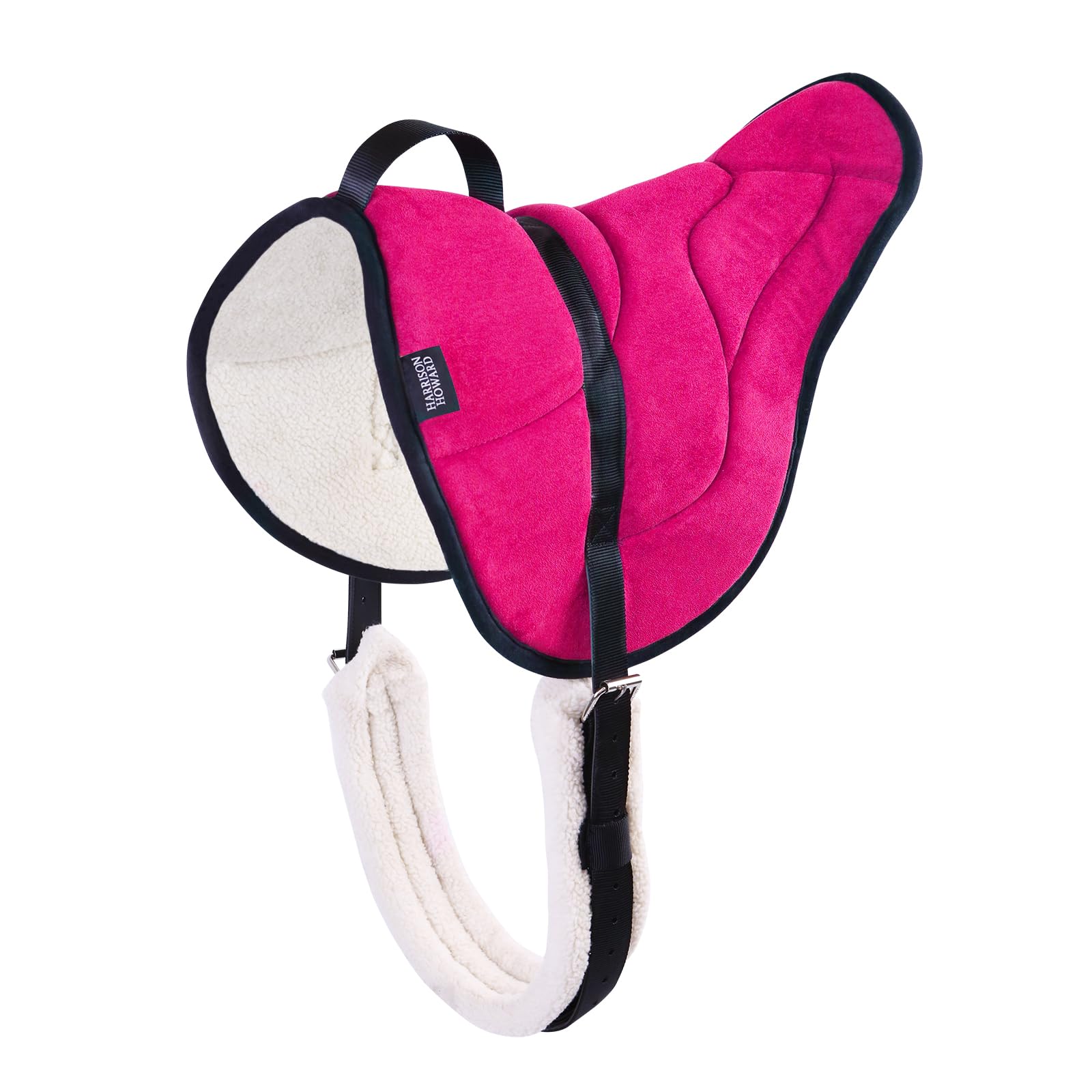 Harrison Howard Equestrian Saddle Pad - Breathable Horse Riding Pad with Girth for Western & English Riding - Perfect for Trail Riding, Training & Show Jumping