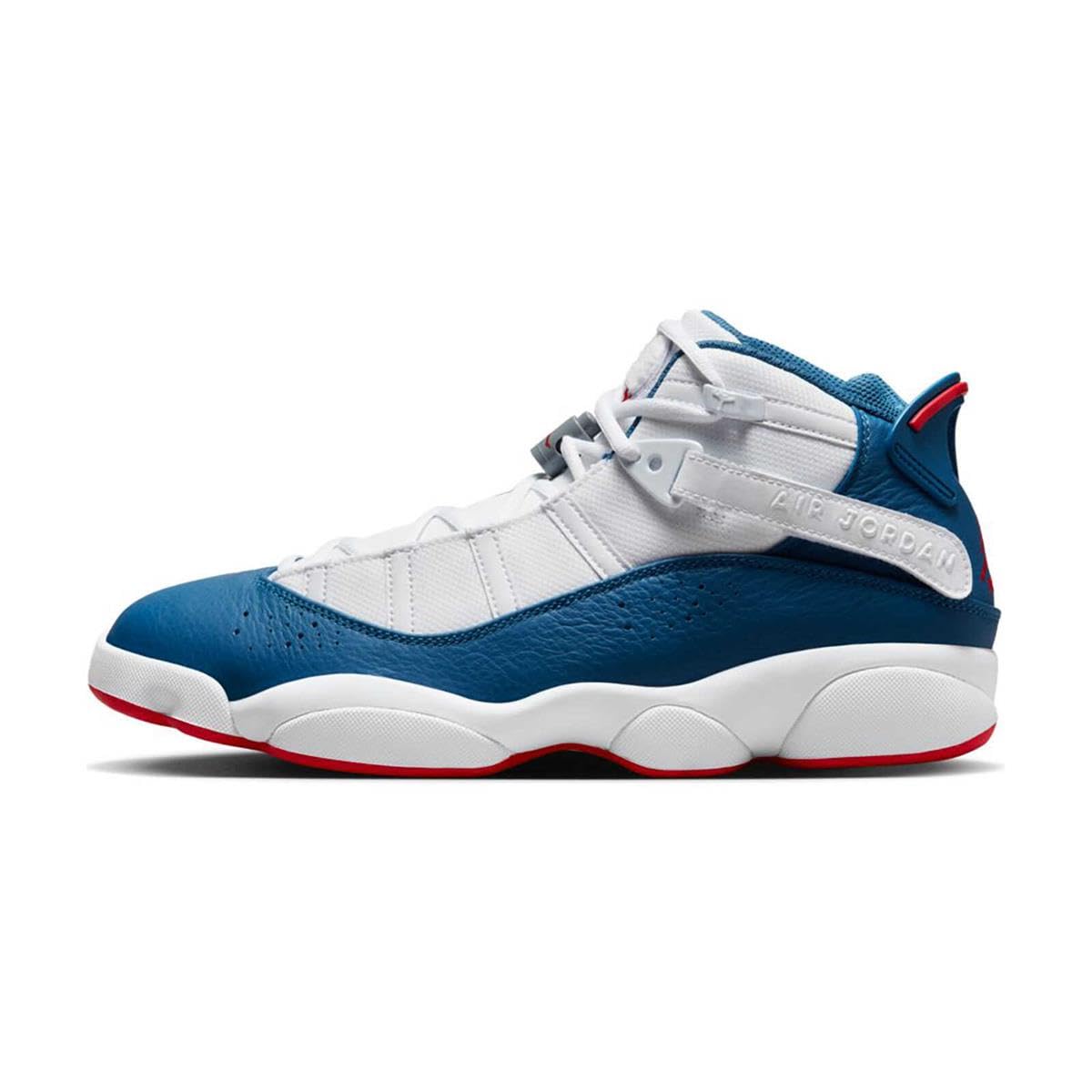 Nike Jordan Men's 6 Rings Basketball Shoes - White/University Red/Light Steel Grey/True Blue (322992-012) | High-Performance Basketball Sneakers for Men | Perfect for Court Play, Streetwear & Sneaker Collectors