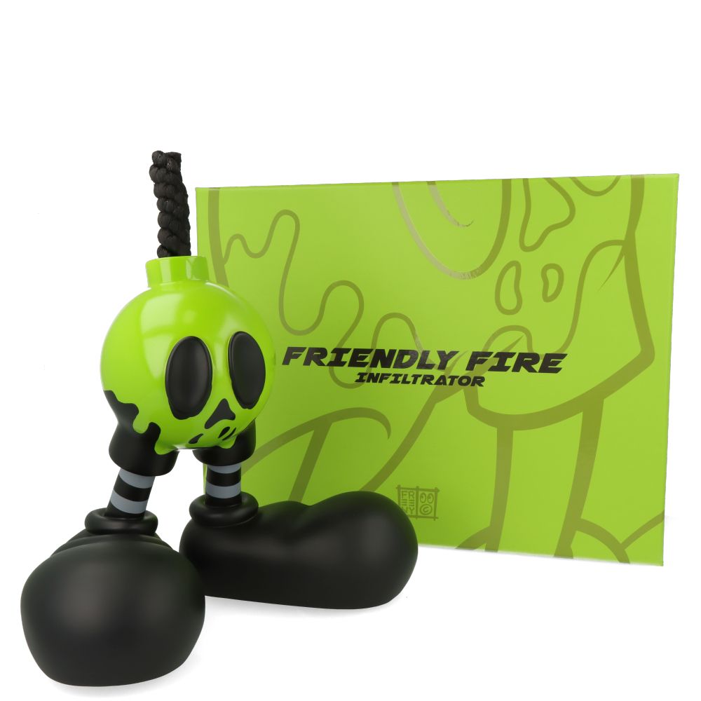 Friendly Fire Bomb Infiltrator - Jason Freeny Designer Toy - Unique Collectible Art Figure for Home Decor, Office Display & Pop Culture Enthusiasts