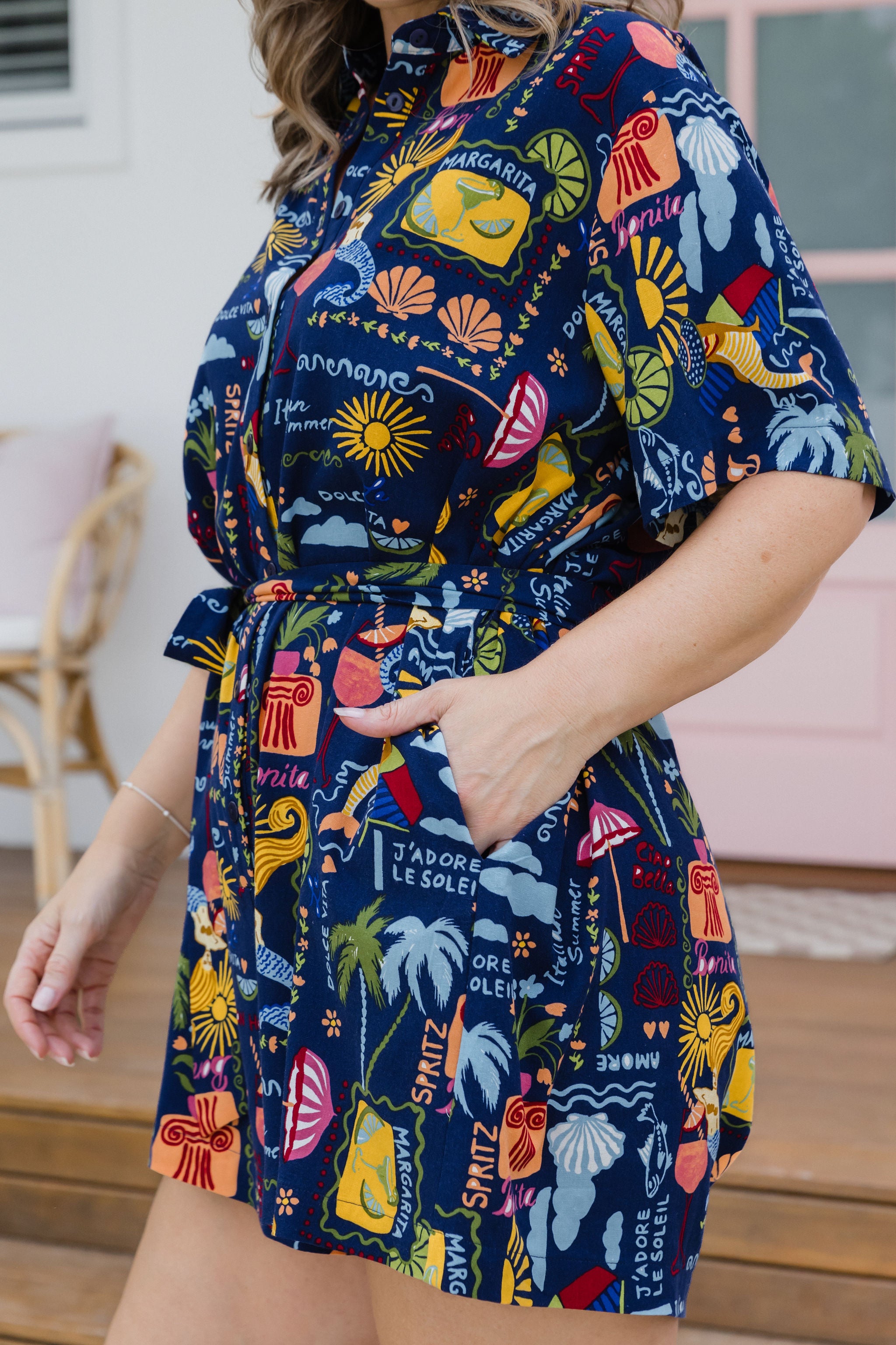 Giulia Playsuit - Stylish Euro Summer Romper Jumpsuit for Women | Perfect for Beach Vacations, Music Festivals & Summer Outings
