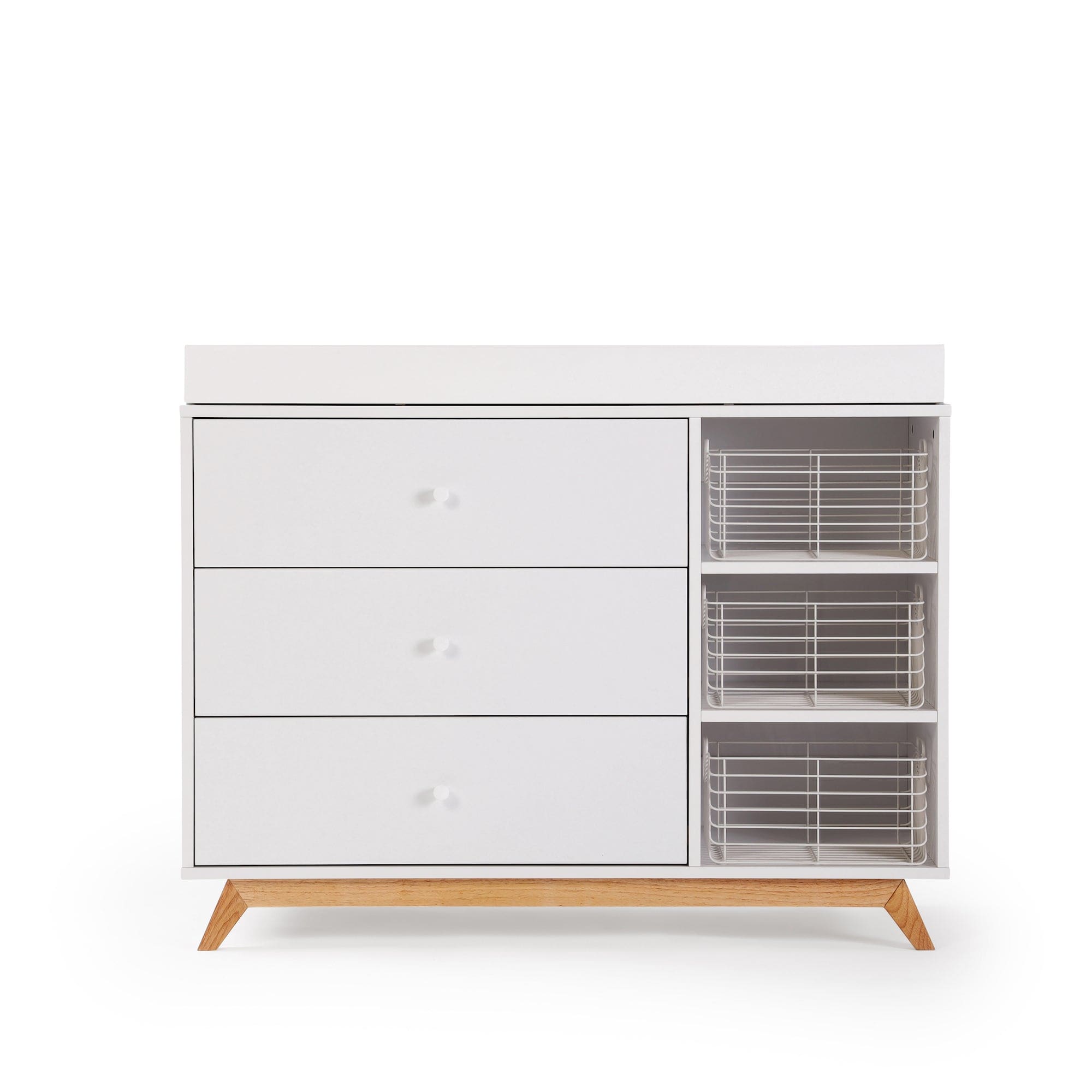 Dadada Central Park 2.0 3-Drawer 2-Shelf Dresser - Modern Bedroom Storage Solution for Clothes, Accessories & Home Organization