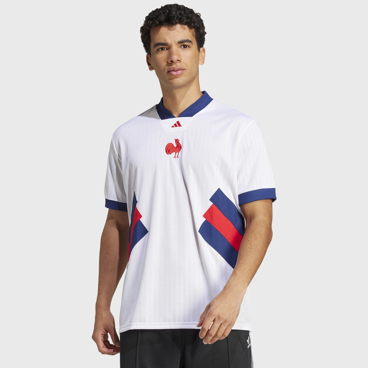 Adidas France Heritage Rugby Jersey - Men's Vintage Retro Soccer Football Shirt - Perfect for Sports, Casual Wear & Fan Outfits