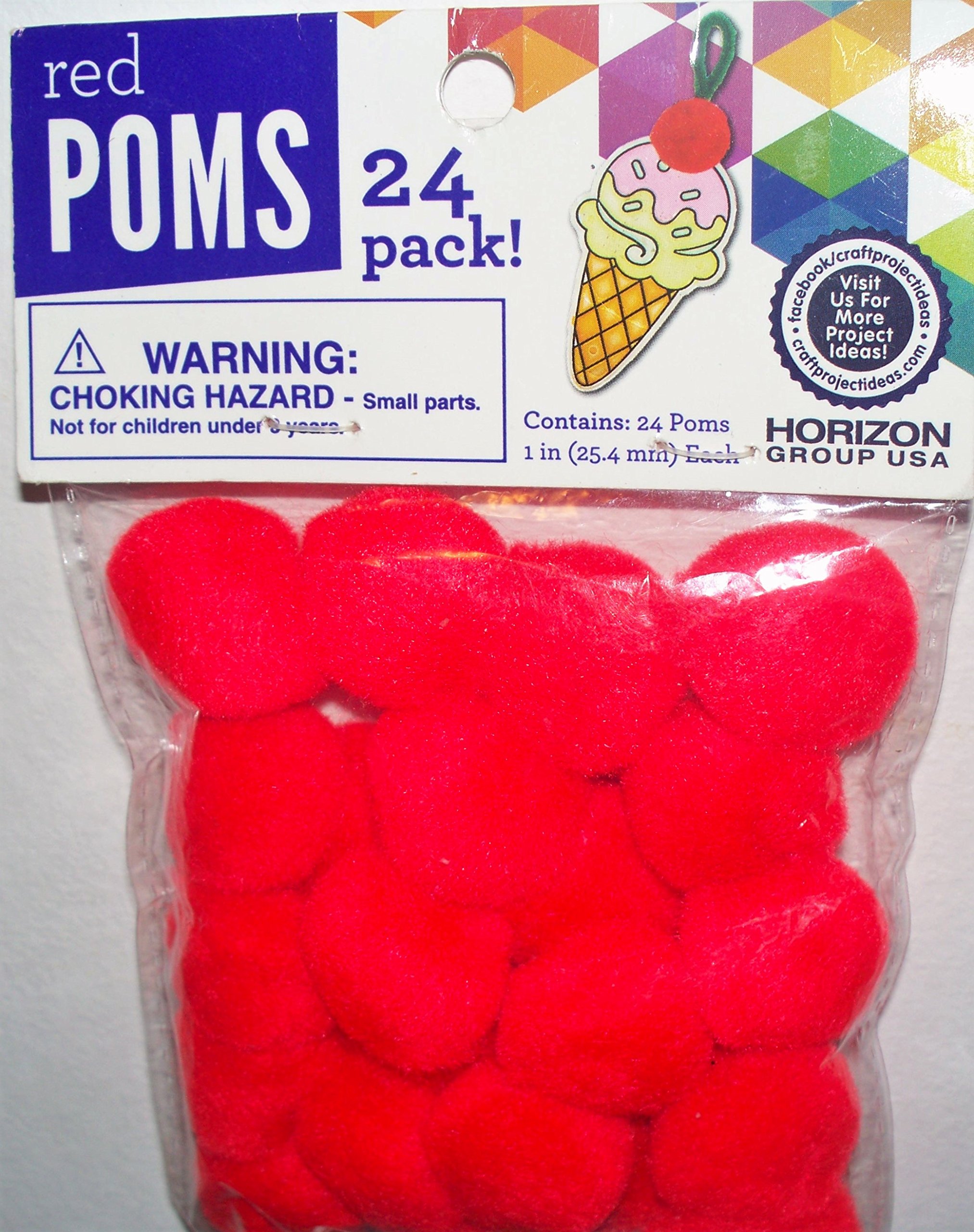 Red Poms - Premium Artificial Pom Poms for DIY Crafts, Party Decorations, and Home Decor | Perfect for Cheerleading, Weddings, and Festive Events