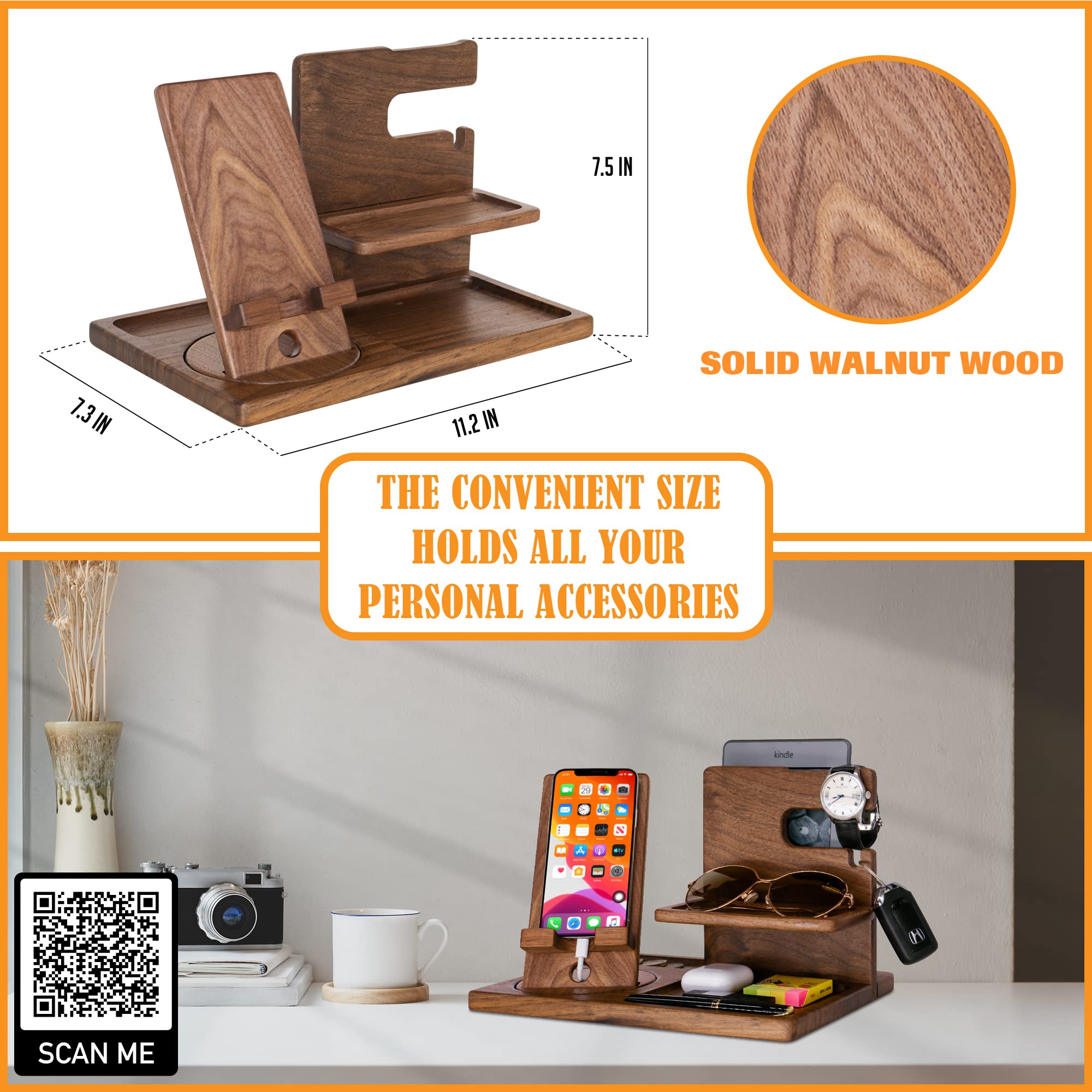Custom 'Ask Your Mom' Wooden Desk Organizer - Personalized Office Gift for Men, Boyfriend & Grown Son - Engraved Workspace Accessories for Home & Office Organization | Perfect Father's Day, Birthday & Christmas Gifts