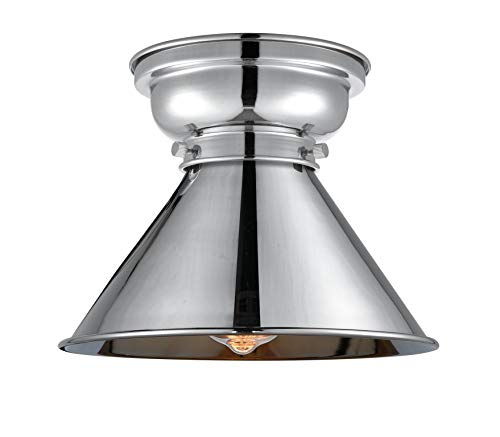 Innovations 623-1F-PC-M10-PC Briarcliff 1 Light 10 Inch Flush Mount Ceiling Light Fixture in Polished Chrome - Perfect for Bedroom, Hallway, and Entryway Lighting