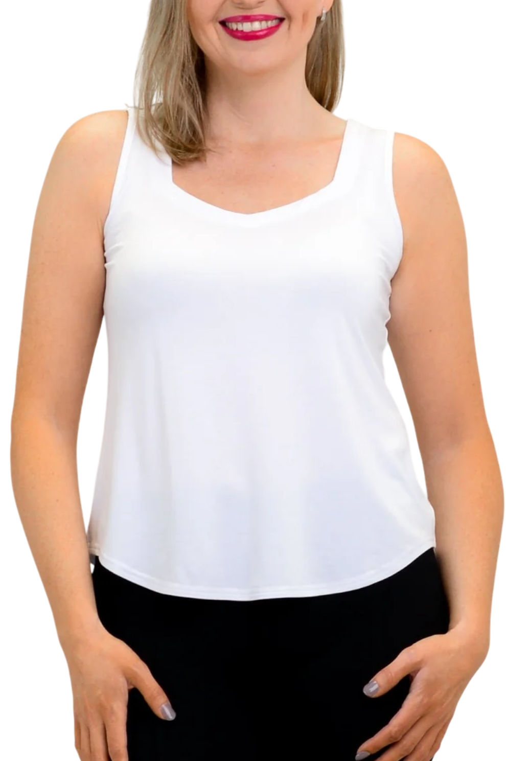 Snow White Bamboo Ritzy Tank Top for Women - Soft & Breathable Summer T-Shirt - Perfect for Yoga, Beach & Casual Wear