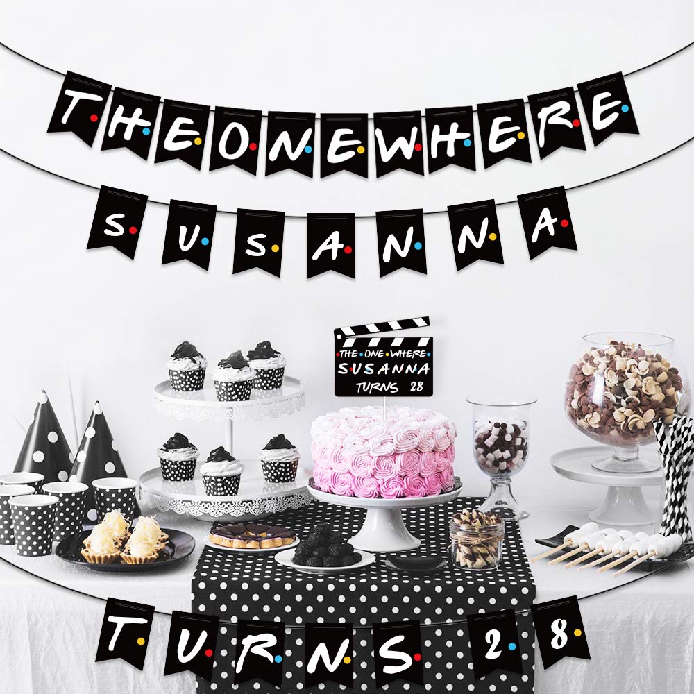 Custom Birthday Banner Backdrop & Cake Topper Set - Party Decorations Kit for Kids Birthday, Themed Parties & Fan Celebrations | Perfect for Home Decor, Baby Showers & Special Events