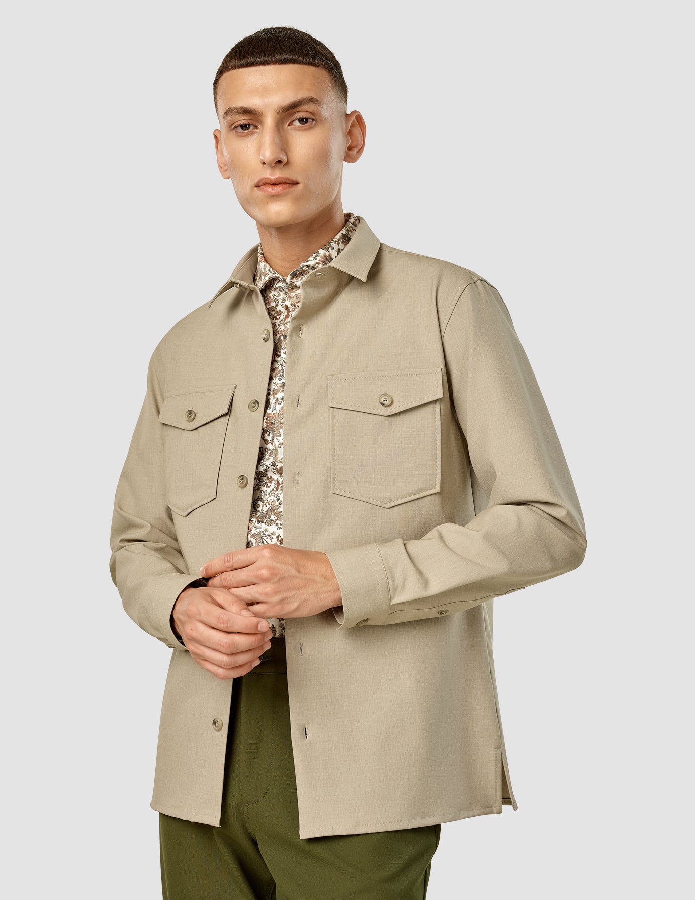 Essential Overshirt in Moonstone Melange - Stylish Layering Piece for Men & Women | Perfect for Casual Outfits, Outdoor Adventures & Everyday Wear