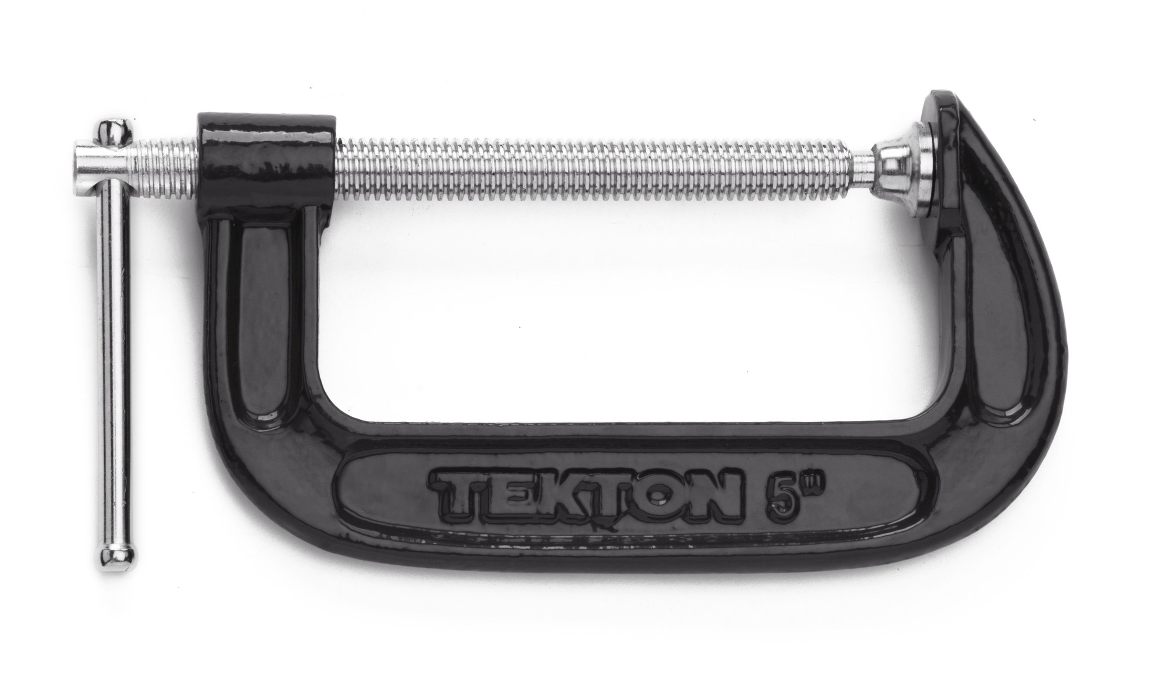 TEKTON 4022 5-Inch Malleable Iron C-Clamp - Heavy Duty Clamping Tool for Woodworking, Metalworking & DIY Projects | Secure Workpieces for Drilling, Gluing & Welding