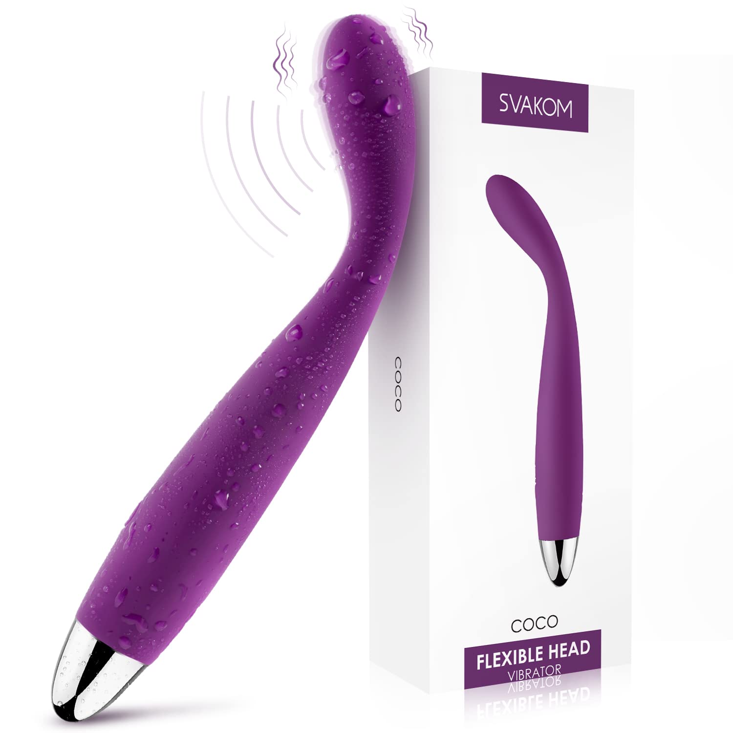 SVAKOM COCO G Spot Vibrator - Waterproof Finger Shaped Vibrator for Women with 5 Powerful Vibration Modes - Fast 8-Second Climax - Perfect for Solo Play, Couples & Sensual Massage