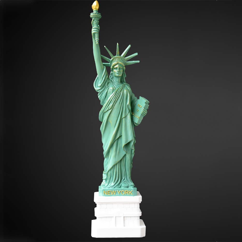 Handmade Resin Statue of Liberty Sculpture - New York Souvenir & Gift, Museum Replica Figurine for Office Desk Decor (10x10x38cm/4x4x15in) - Perfect for Home, Office & Travel Memorabilia Collections