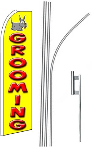 5-Pack 15' Swooper #4 Feather Flags Kit for Outdoor Advertising, Car Dealerships, Grand Openings & Events - Vibrant Feather Banners with Sturdy Pole Set