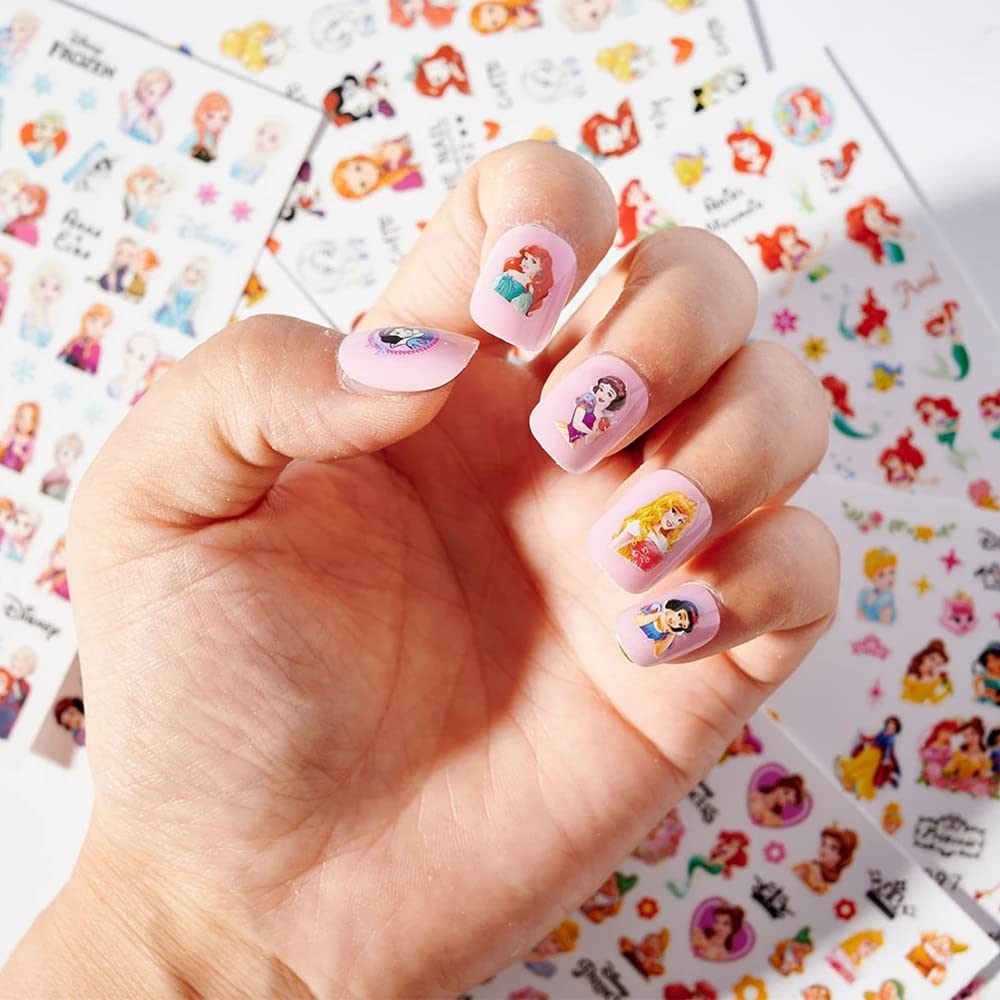Cute Cartoon Nail Art Stickers - Kawaii 3D Self-Adhesive Nail Decals for Women & Girls - DIY Manicure Designs - 5 Sheets - Perfect for Parties, Weddings, and Everyday Nail Decorations