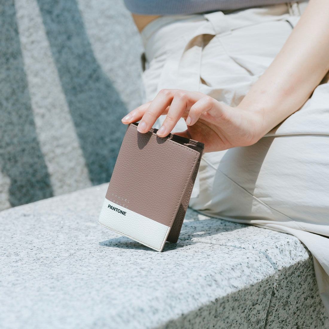 Samuel Ashley x Pantone Genuine Leather Bi-Fold Wallet for Men - Stylish & Durable RFID Blocking Card Holder - Perfect for Everyday Use, Travel, and Gifts