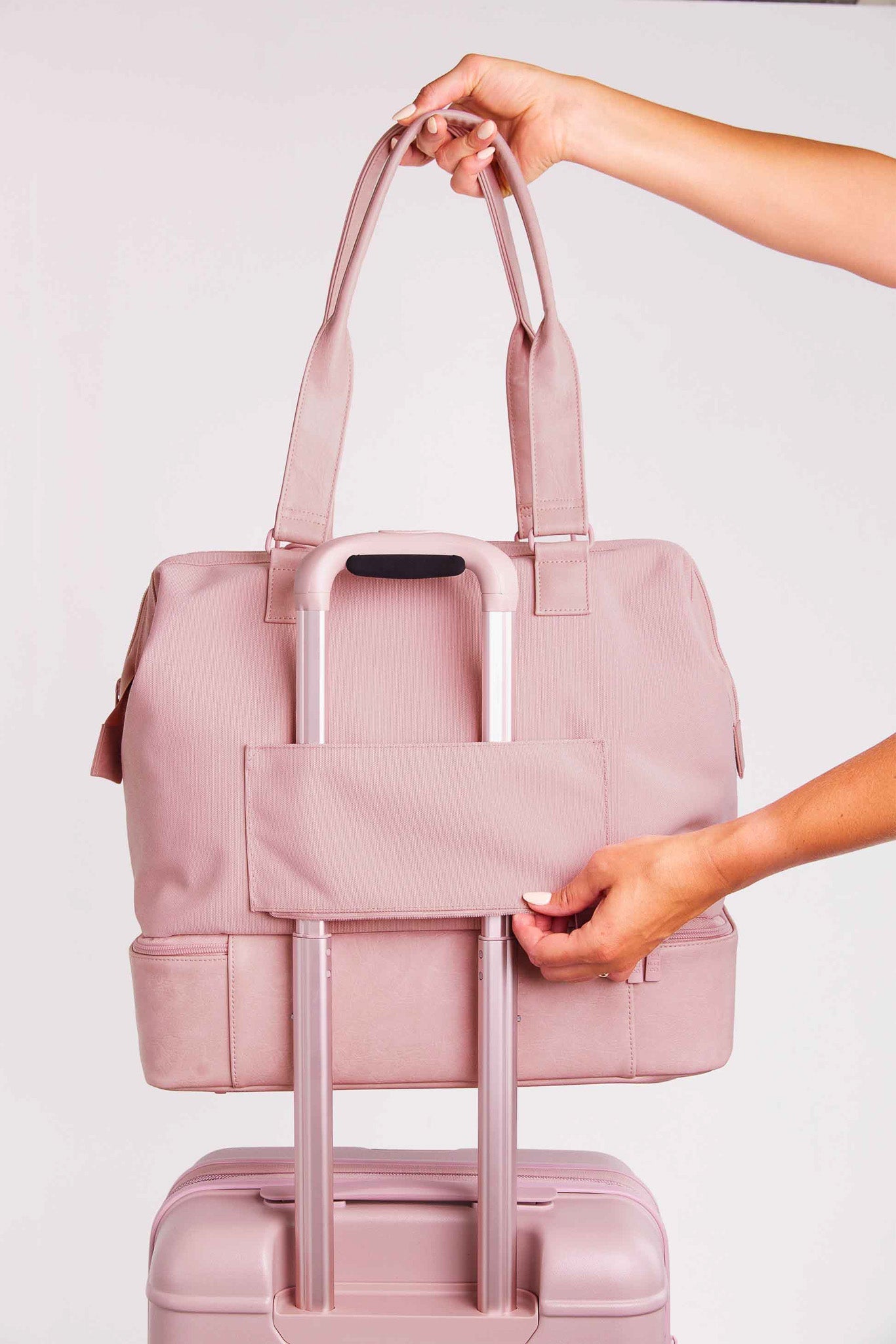 Mini Weekender Bag in Atlas Pink - Stylish & Compact Travel Tote for Weekend Getaways, Gym, Work & Daily Essentials