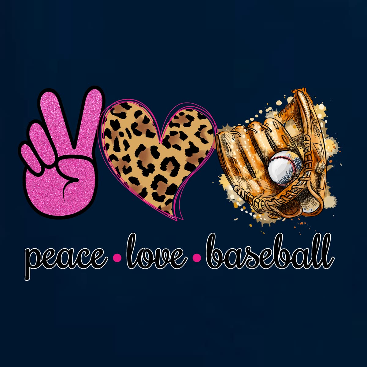 Peace Love Baseball Sports Ladies Racerback Tank Top - Comfortable Athletic Workout Shirt for Women - Perfect for Gym, Running & Casual Wear