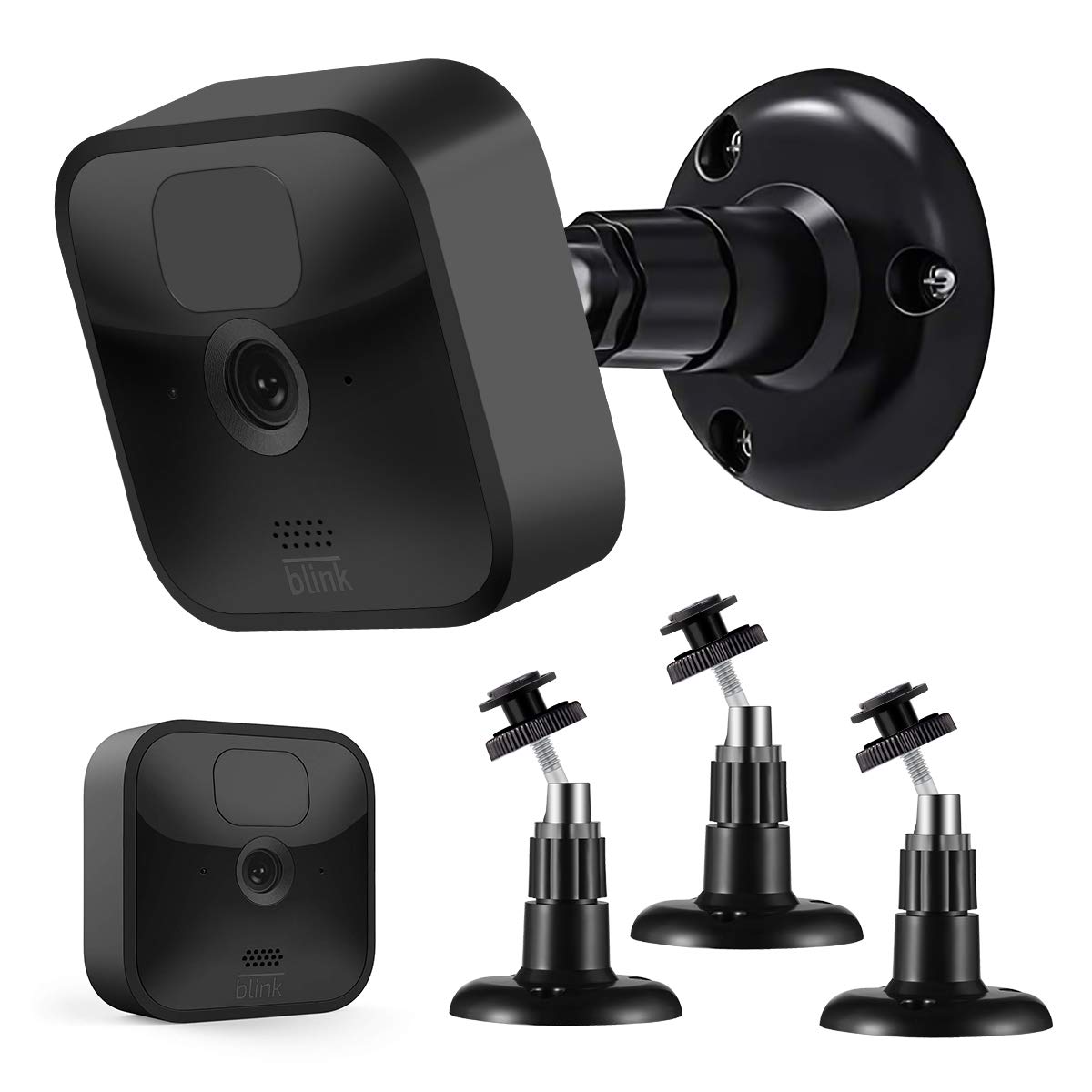 Aotnex 360° Adjustable Blink Outdoor Camera Mount - 3 Pack Black Wall Mounts for Blink Outdoor/Indoor & XT2 Security Cameras | Weatherproof Surveillance for Home, Garage & Backyard Protection