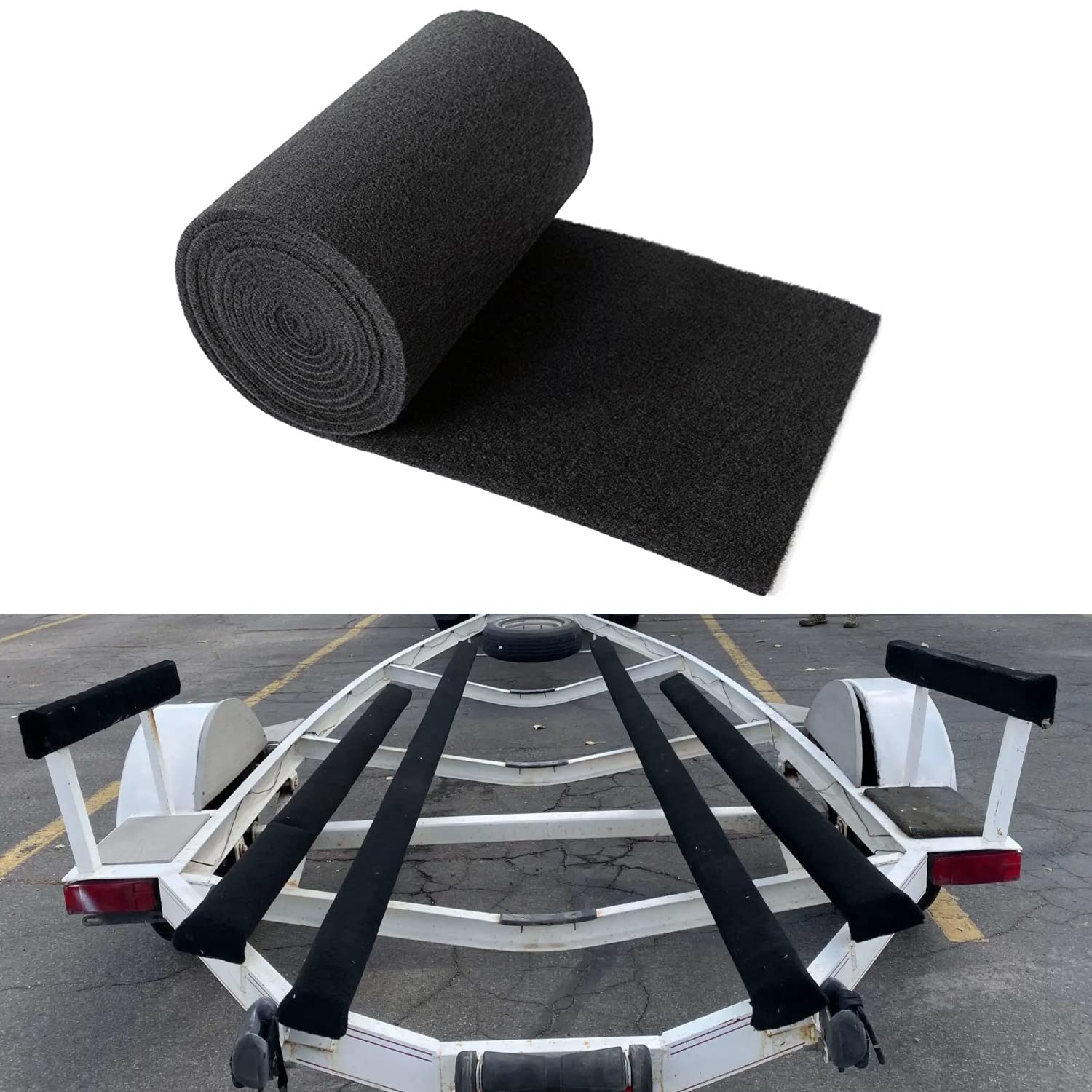 Premium Marine Bunk Carpet 28oz - 12x13ft for Boat Trailers & Bunks - Durable Polyester Carpeting