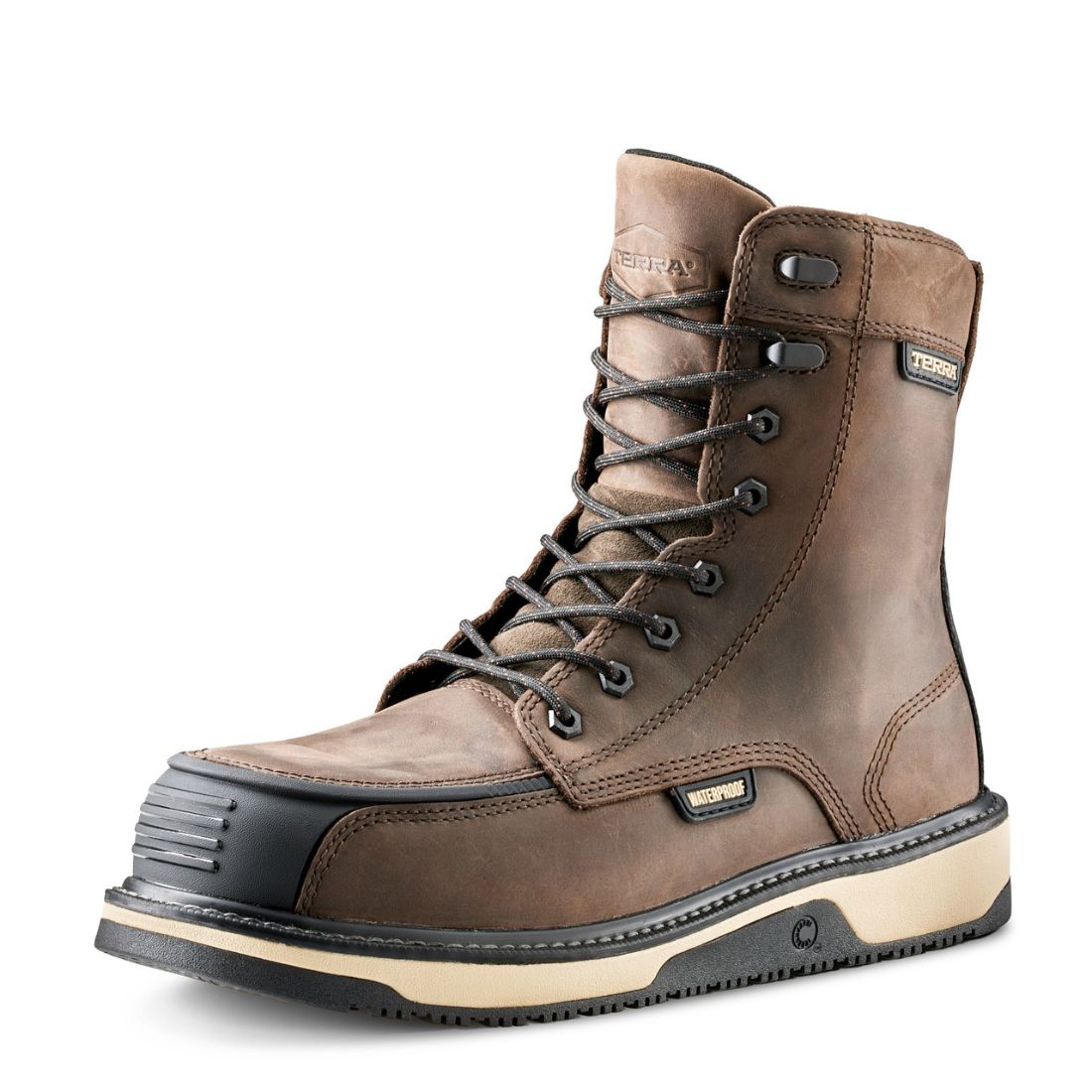 Terra Ironstone Men's 8 Waterproof Composite Toe Work Boot 839FDB - Durable Safety Shoes for Construction, Warehouse & Outdoor Work