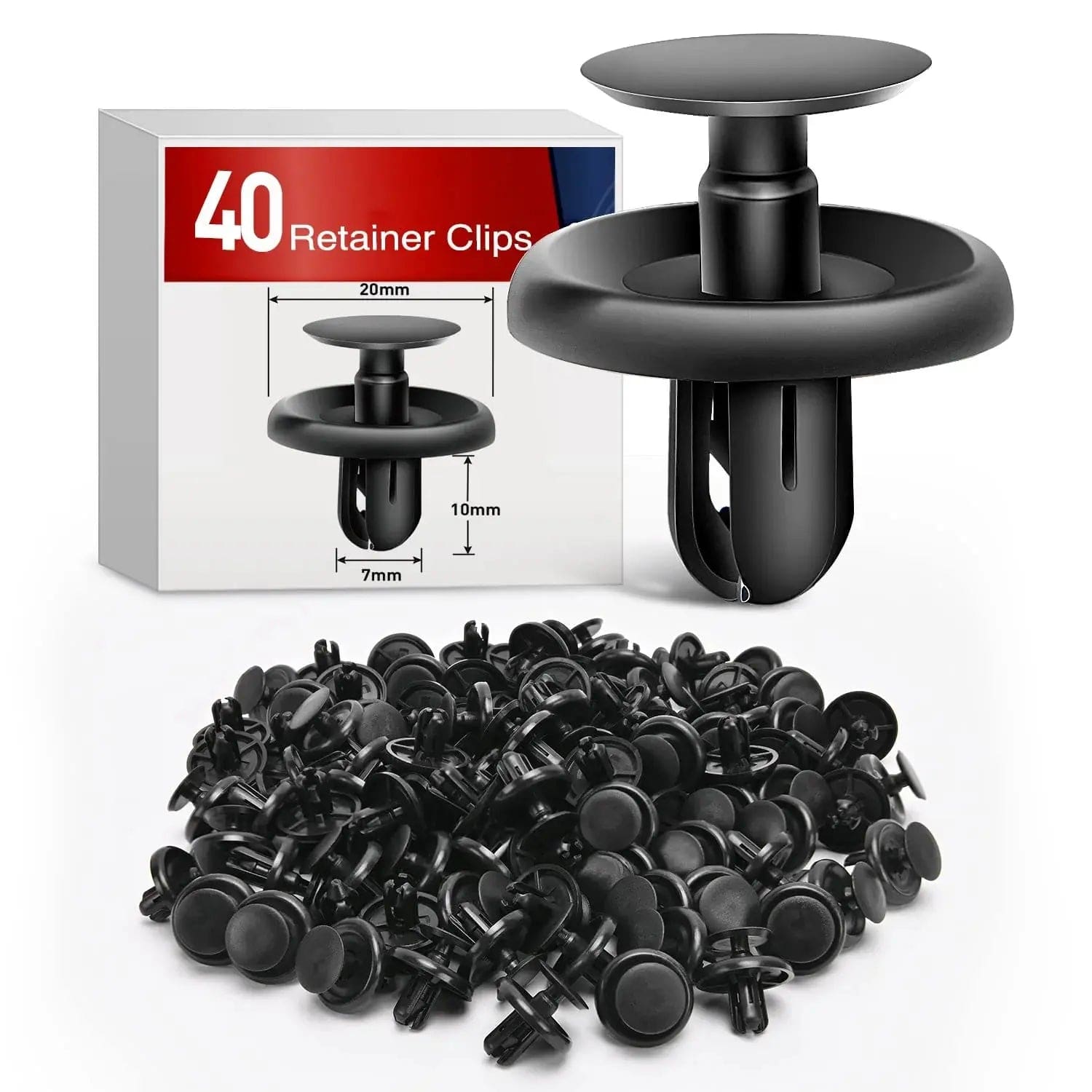 40 Pcs 20mm Hole 7mm Nylon Engine Under Cover Push Type Retainer Clips - Replacement for 90467 07201 - Perfect for Automotive Repair and Maintenance