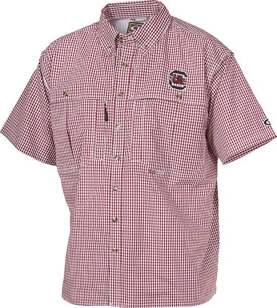 South Carolina Plaid Wingshooter Shirt - Men's Short Sleeve Hunting Shirt for Outdoor Shooting & Casual Wear