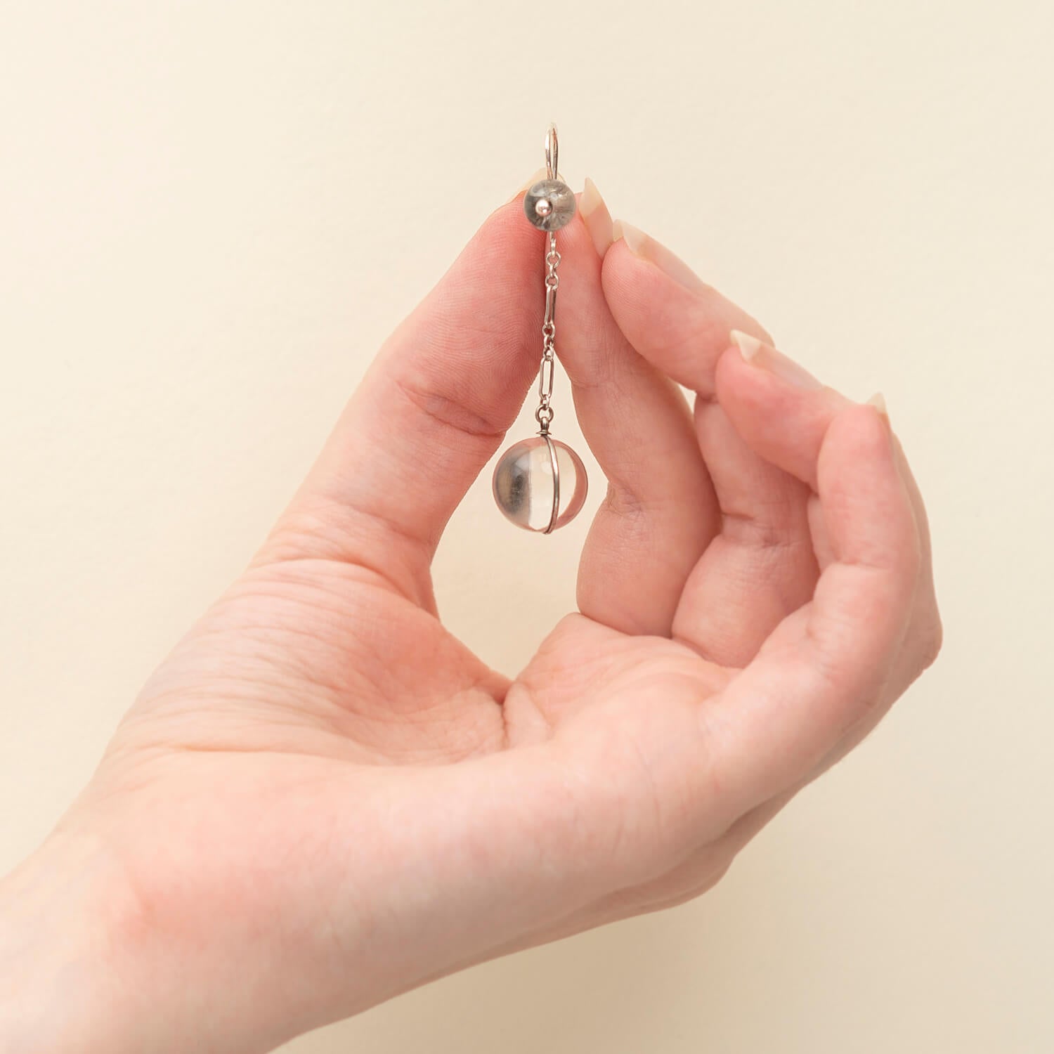 Art Deco Sterling Silver Rock Quartz Earrings with Pools of Light Design – Elegant Jewelry for Parties, Weddings & Special Occasions