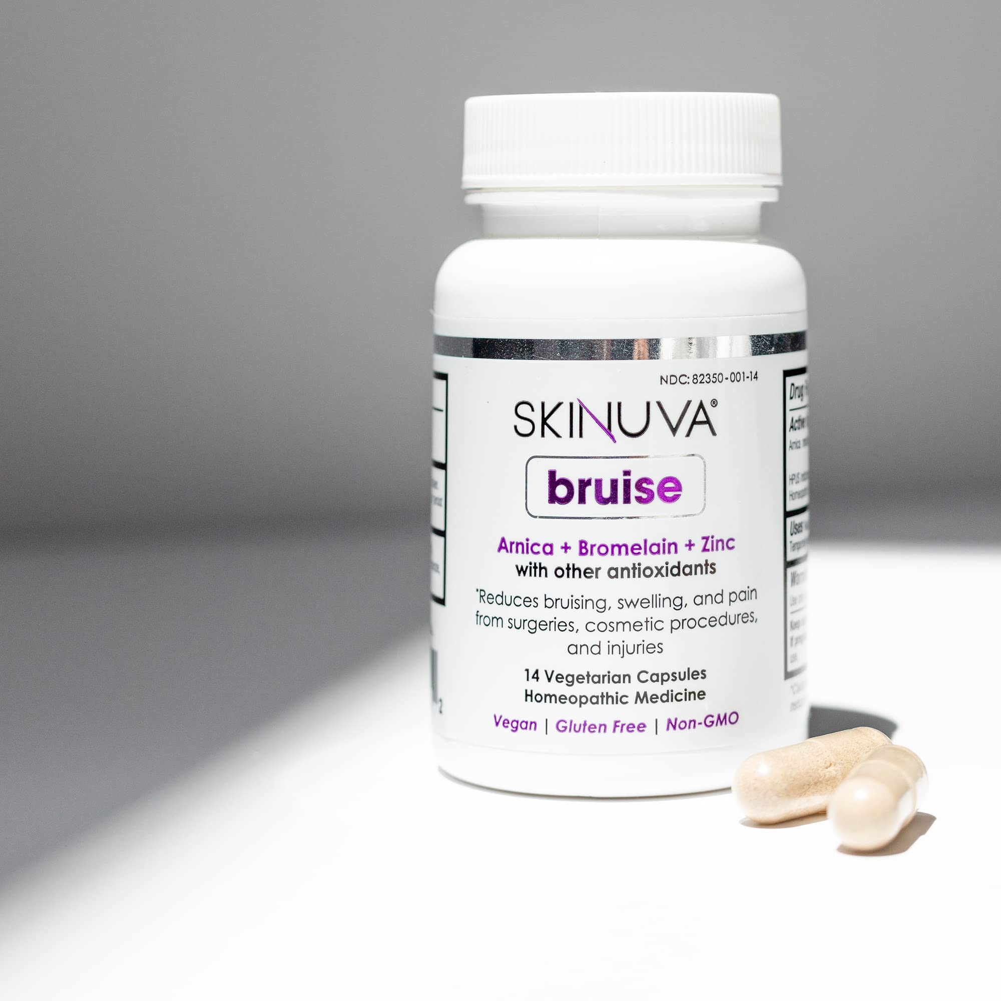 Next Generation Scar Cream (.5 oz) & Skinuva Bruise (14 Capsules) - Advanced Scar Removal with Arnica, Bromelain & Zinc Supplement for Bruising & Swelling | Homeopathic Bruise Remedy for Post-Surgery, Injury Recovery & Skin Healing
