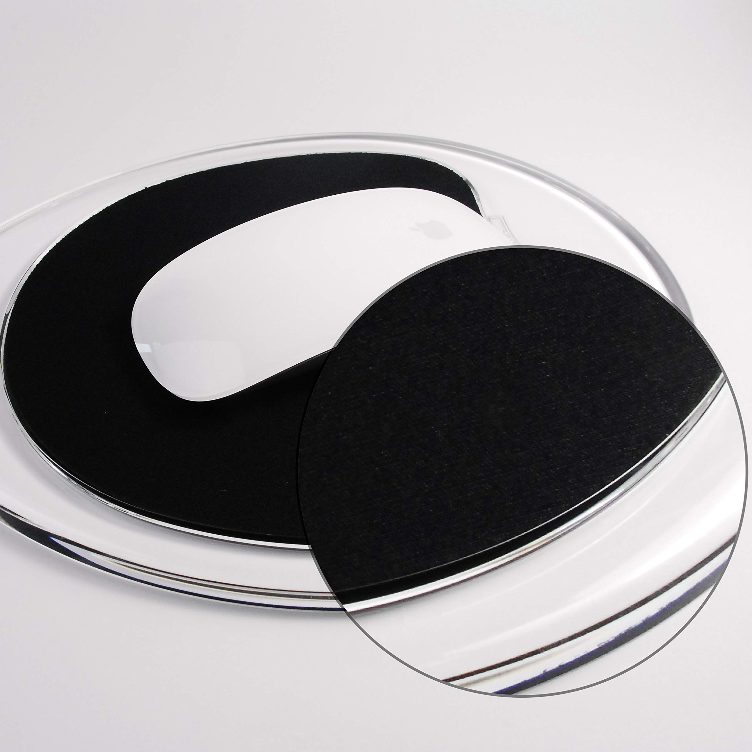 Clear Acrylic Mouse Pad Set of 2 - Non-Slip Office Desk Accessories for Computers & Laptops - Modern Workstation Decor for Home & Office Workspaces