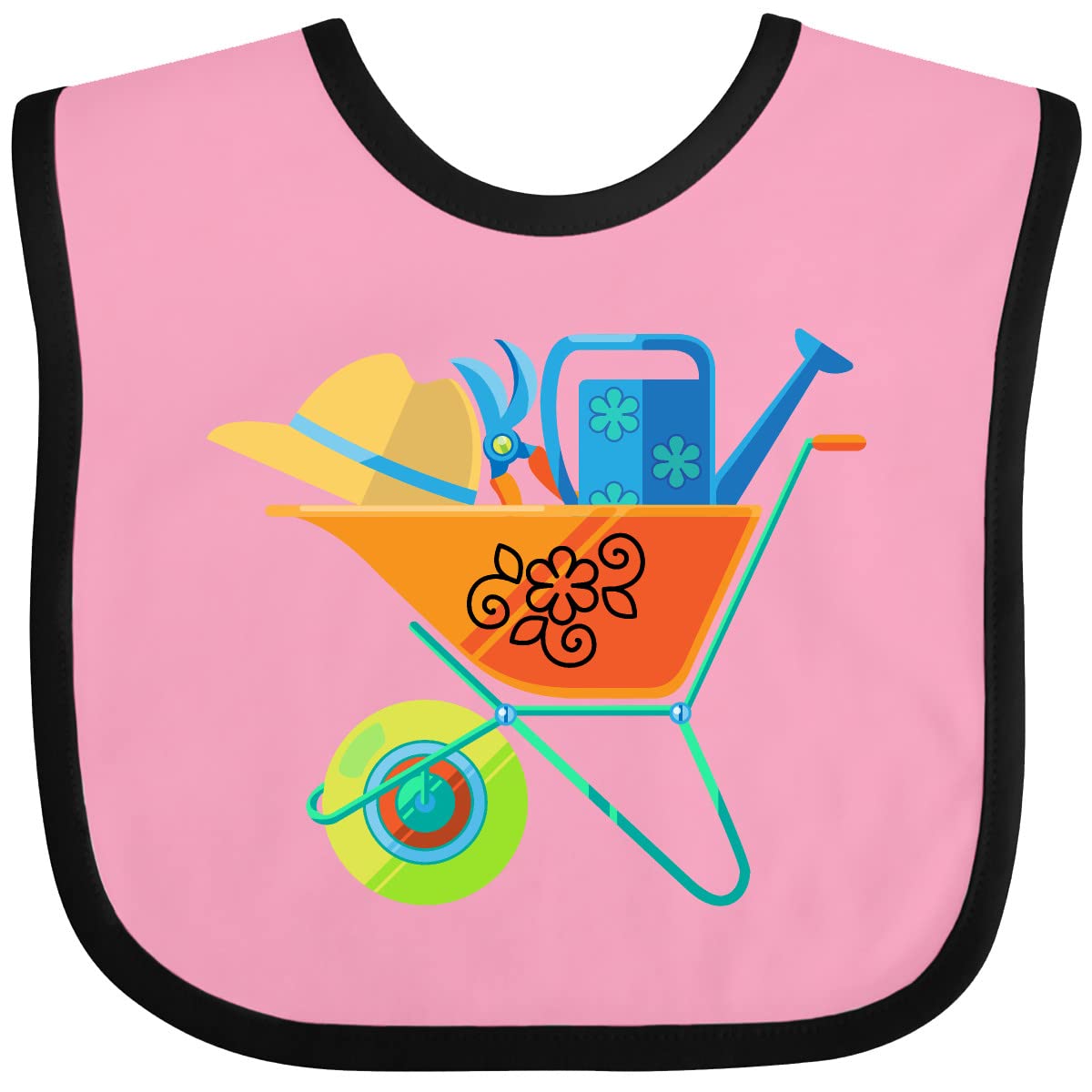 Inktastic Gardener Baby Bib - Cute Gardening Tools Design for Infants & Toddlers - Perfect for Mealtime, Playtime & Outdoor Activities