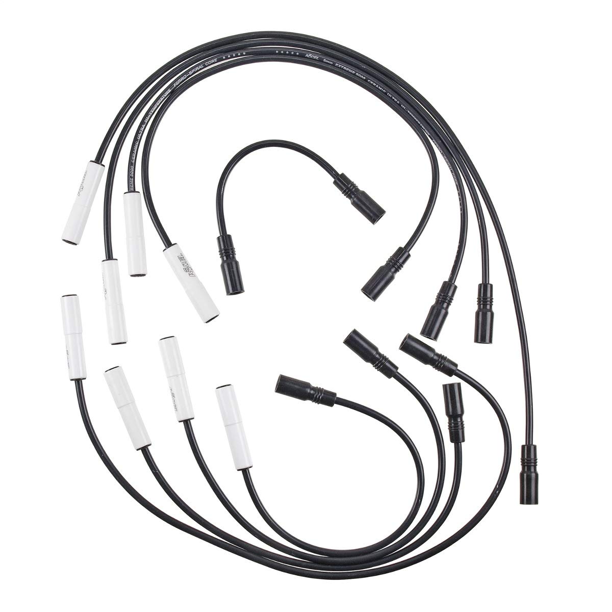 Accel 9043C Extreme Ceramic High-Performance Spark Plug Wire Set - Perfect for Racing, Hot Rods & High-Temperature Engine Applications