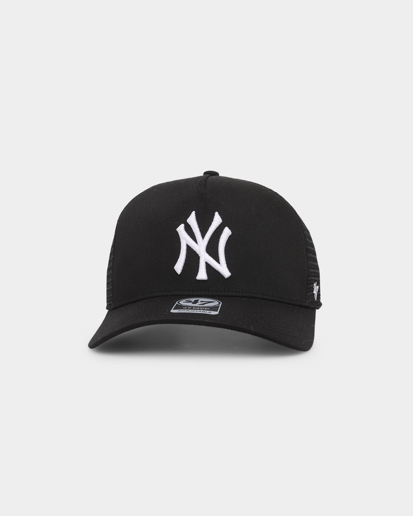New York Yankees 47 Brand MVP DT Snapback Hat - Black Mesh Adjustable Baseball Cap for Men & Women - Perfect for Sports Fans, Casual Wear, and Game Day Outfits
