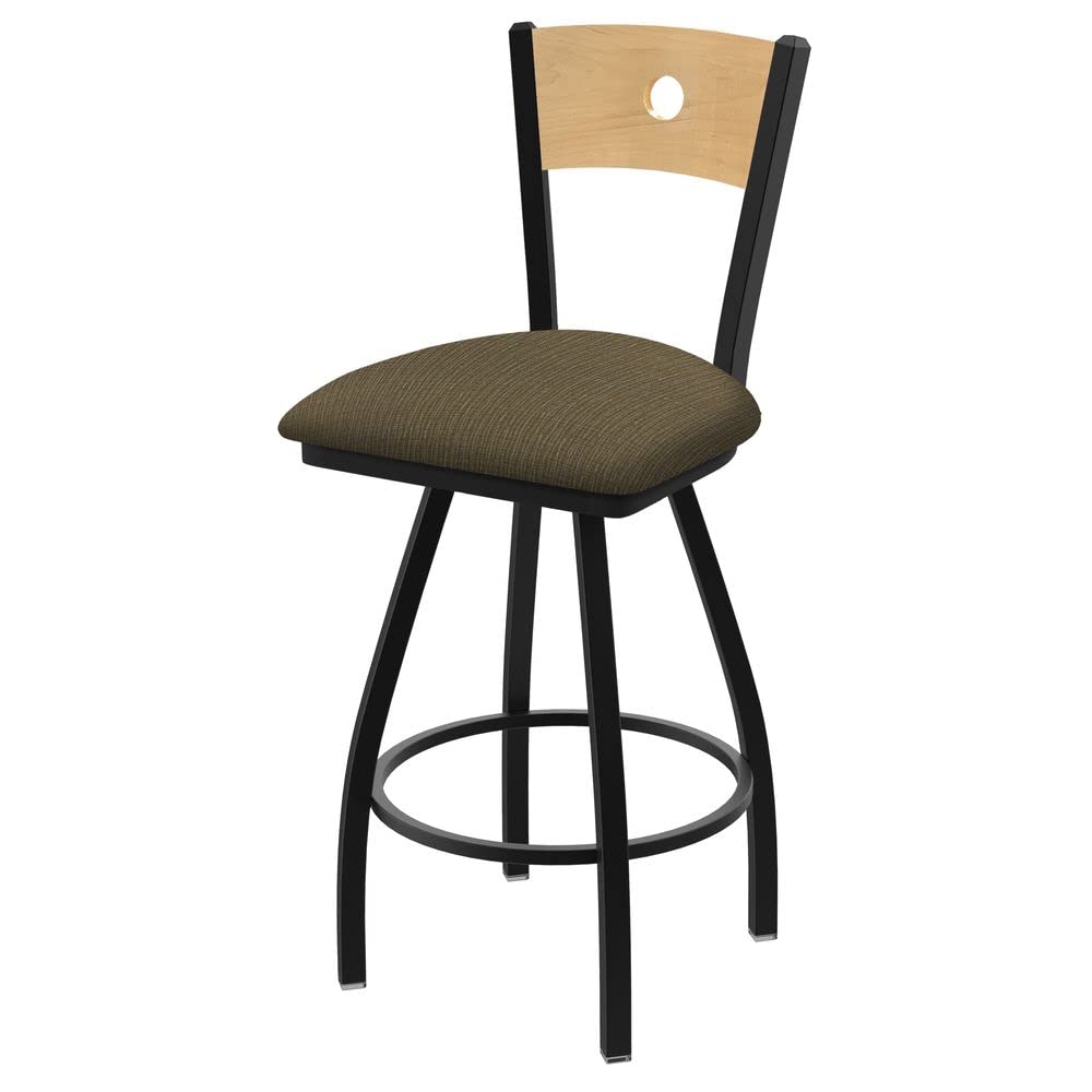 Holland Bar Stool Co. XL 830 Voltaire Swivel Bar Stool with Graph Cork Seat - Adjustable Height Modern Bar Stools for Kitchen Island, Breakfast Nook & Home Bar Decor