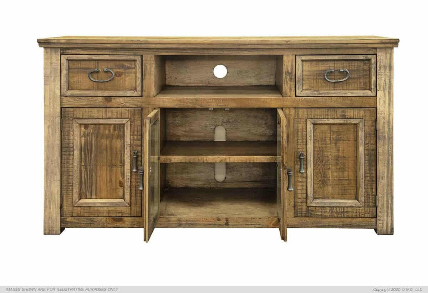 Montana TV Stand IFD1141STN70 - Modern Wood Entertainment Center with Storage for Living Room, Bedroom & Home Theater