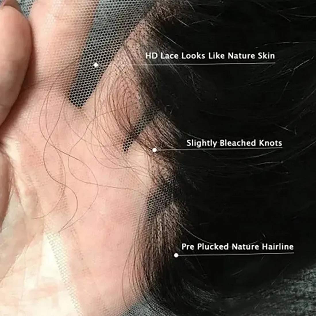 Beauty Forever HD Lace Closure 5x5 - Unprocessed Virgin Human Hair with Body Wave - Transparent Lace Closure, Pre-Plucked Hairline, Natural Black Color (18 Inch) | Perfect for Protective Styles, Weaves & Natural-Looking Hair Extensions