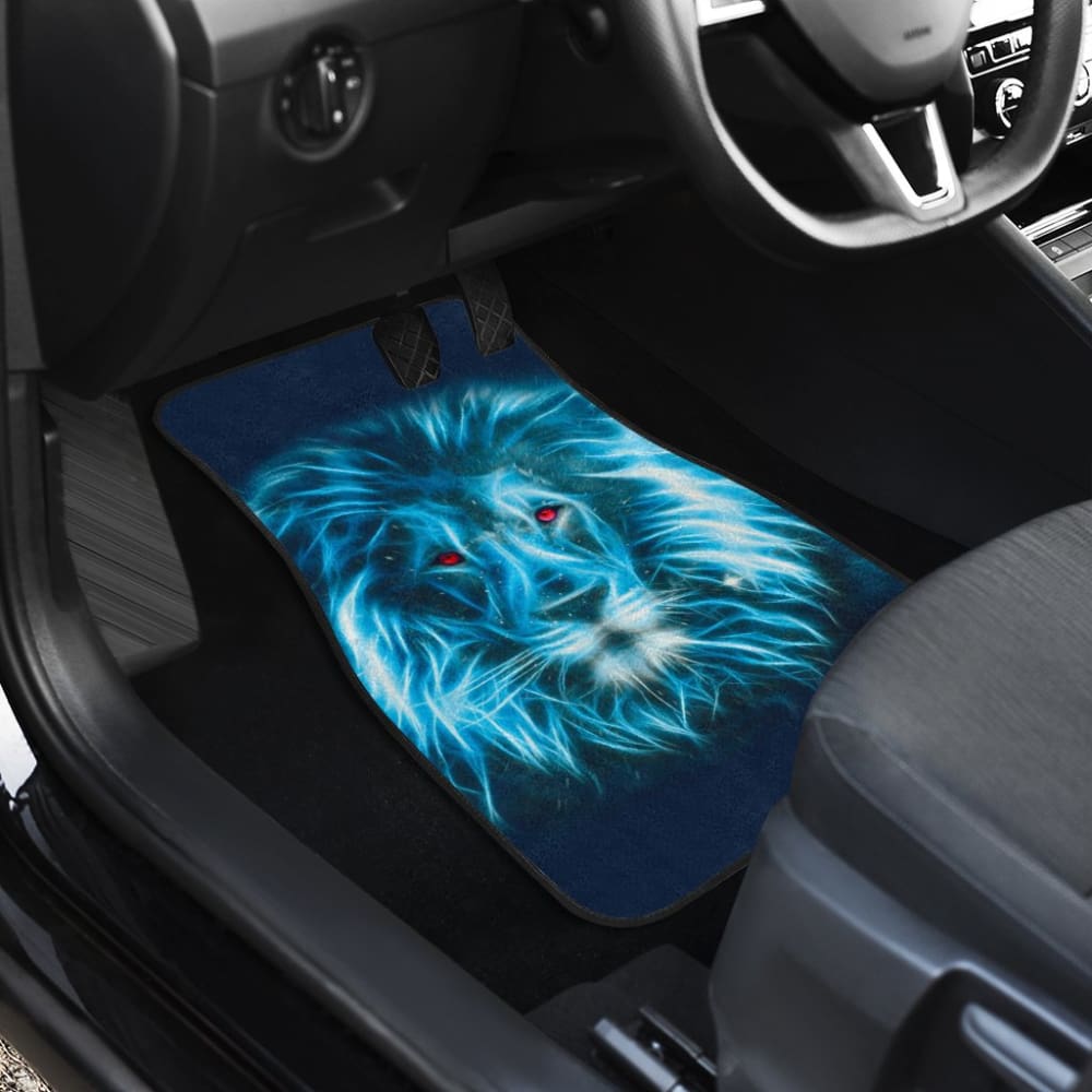 Premium Blue Laser Lion Car Floor Mats - Non-Slip, All-Weather Protection for SUVs, Trucks & Sedans | Perfect for Off-Road Adventures, Daily Commutes & Road Trips