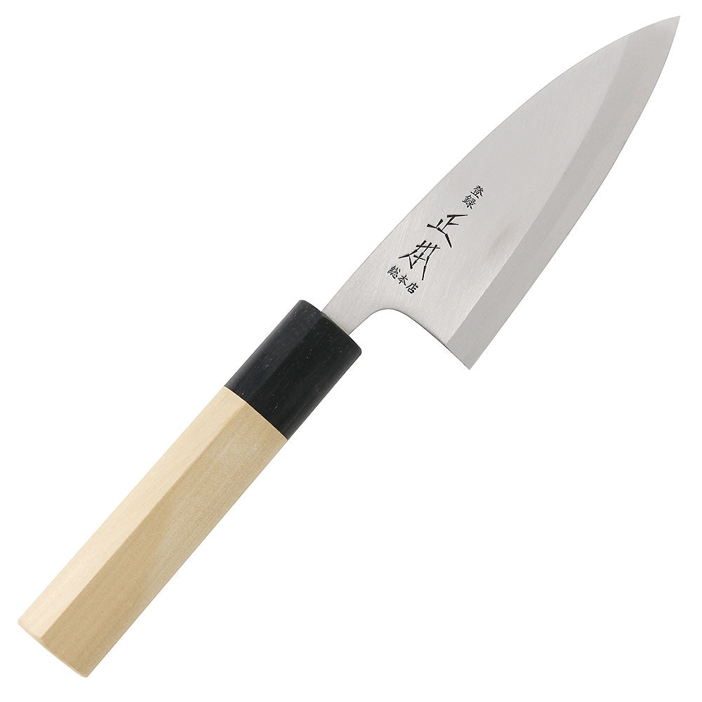 Masamoto Hongasumi Gyokuhaku High-Carbon Steel Deba Knife - Professional Japanese Kitchen Knife for Sushi, Fish Filleting & Meat Cutting