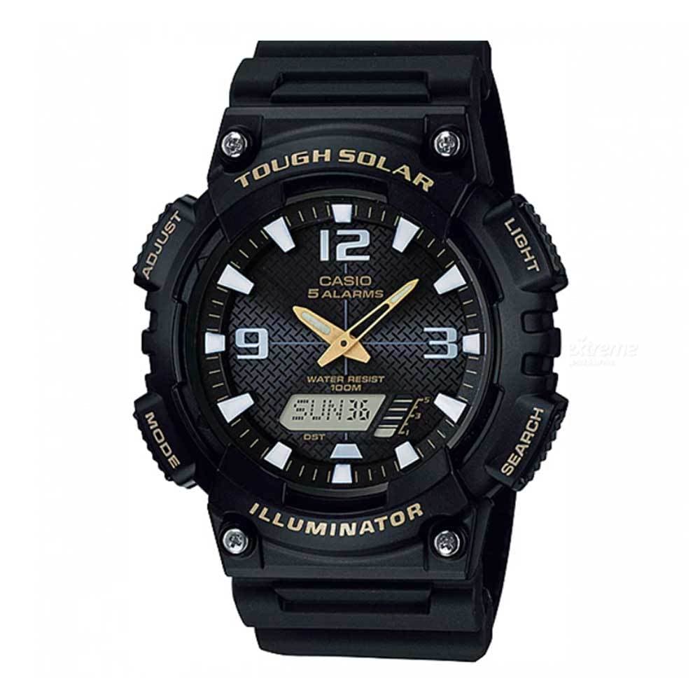 CASIO AQ-S810W-1BVDF Solar-Powered Digital Watch for Men & Women - Black Resin Strap - Water Resistant - Perfect for Outdoor, Sports & Everyday Use