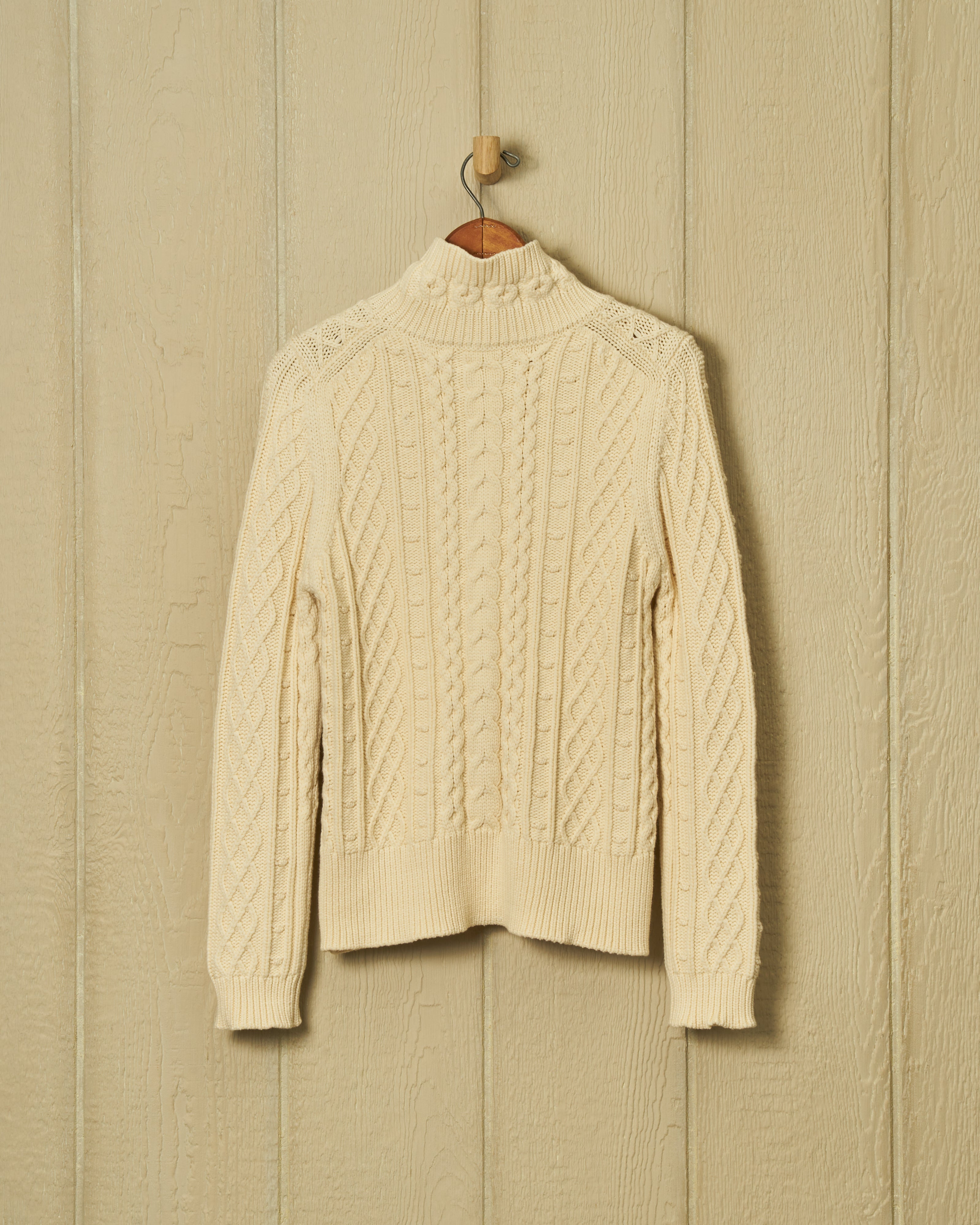 Stowe Women's Turtleneck Sweater - Soft Winter Knit Pullover in Egret White | Cozy Office Wear & Casual Outfits