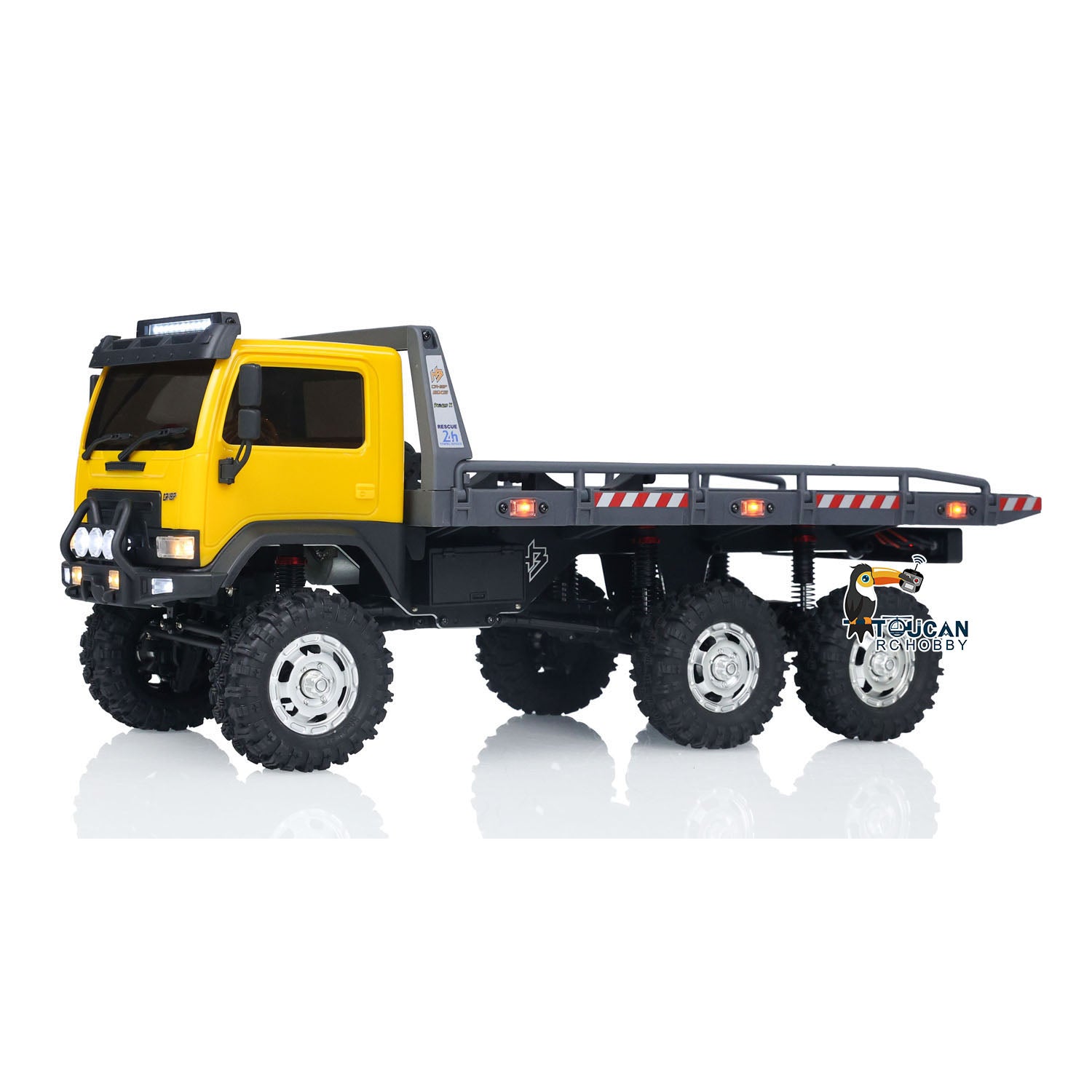 1/18 Scale CR18P 6WD RC Rock Crawler - Remote Control Off-Road Truck with 2-Speed Transmission & LED Lights | Fast Free Shipping RTR Flatbed Trailer | Perfect for Trail Adventures, Backyard Crawling & Off-Road Racing