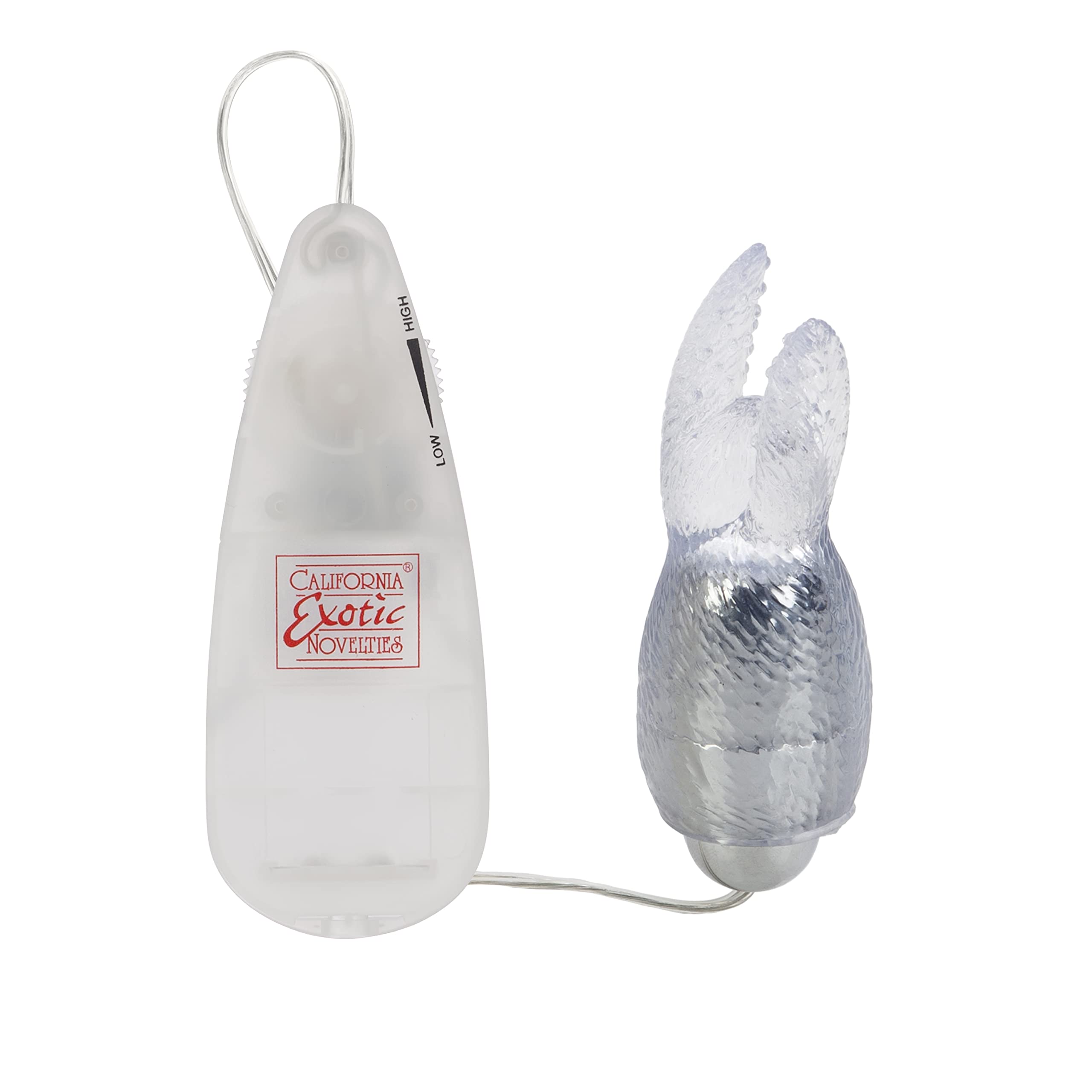 CalExotics Pocket Exotics Bunny Bullet Vibrator with Rabbit Tickler - Rechargeable Mini Vibrating Egg for Women & Couples - Waterproof Clitoral & G-Spot Stimulator - Perfect for Travel, Foreplay & Solo Play