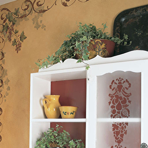 Palazzo Grape Fruit Stencil Set - 12-Piece Reusable Stencil Kit for DIY Crafts, Wall Painting, and Home Decor | Perfect for Scrapbooking, Furniture Upcycling & Wine-Themed Parties
