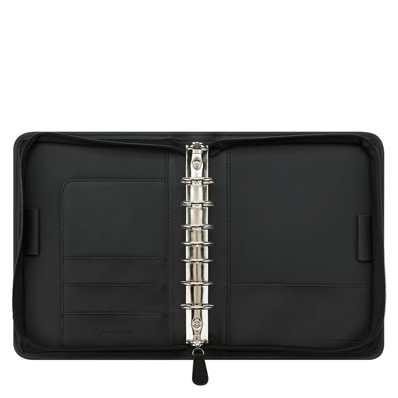 FranklinCovey Oakley Classic Black Nylon Zipper Binder - Professional Organizer for Office, School & Business Meetings | Durable 3-Ring Binder with Secure Zipper Closure