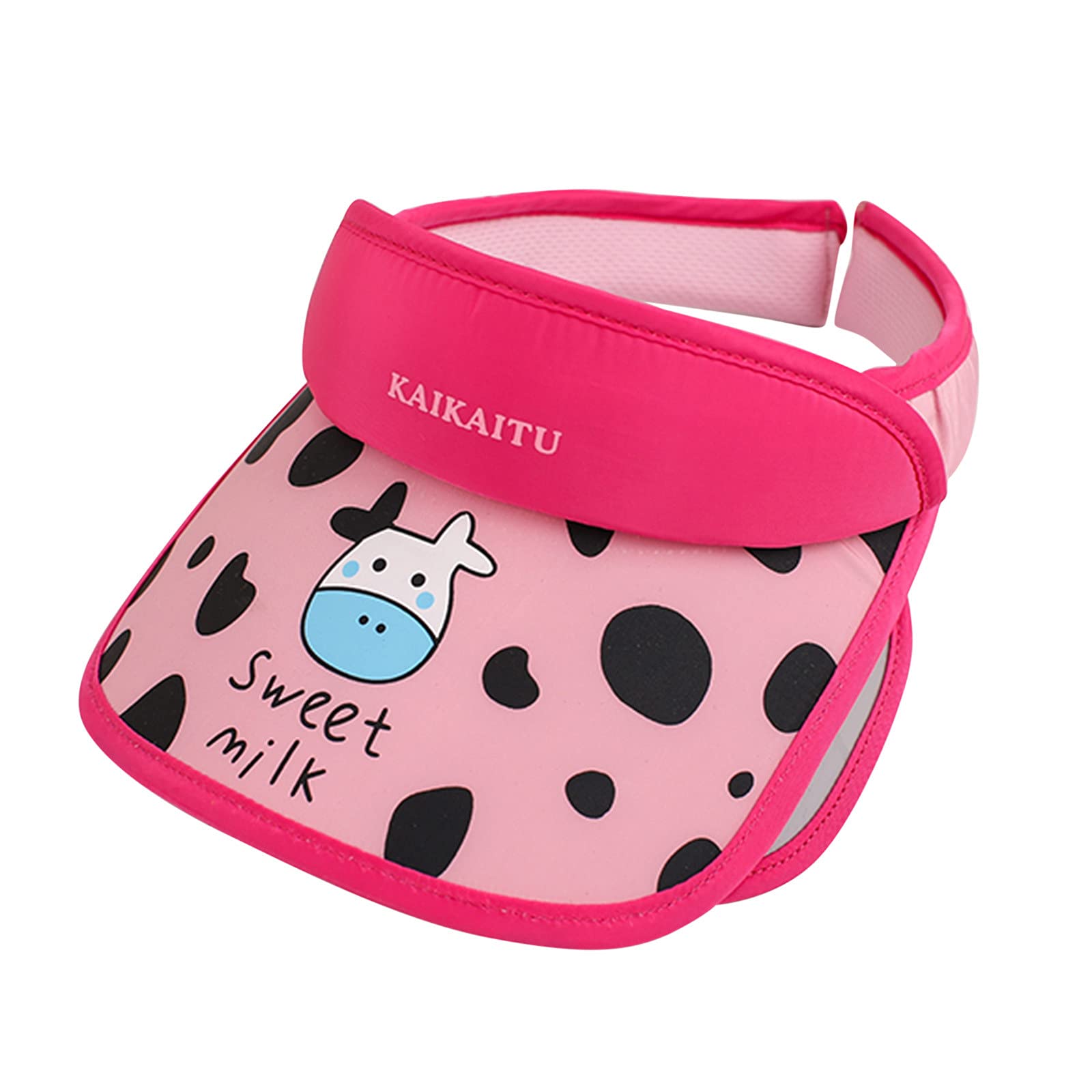 Adjustable Kids Bucket Hat - Cartoon Summer Sun Hat with Wide Brim for Boys & Girls (Hot Pink) - Perfect for Beach, Outdoor Play & Sun Protection