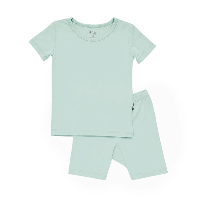 Kyte Baby Short Sleeve Toddler Pajama Set - Soft Organic Cotton Sleepwear for Boys & Girls (Sage Green) - Perfect for Bedtime, Lounging & Playtime