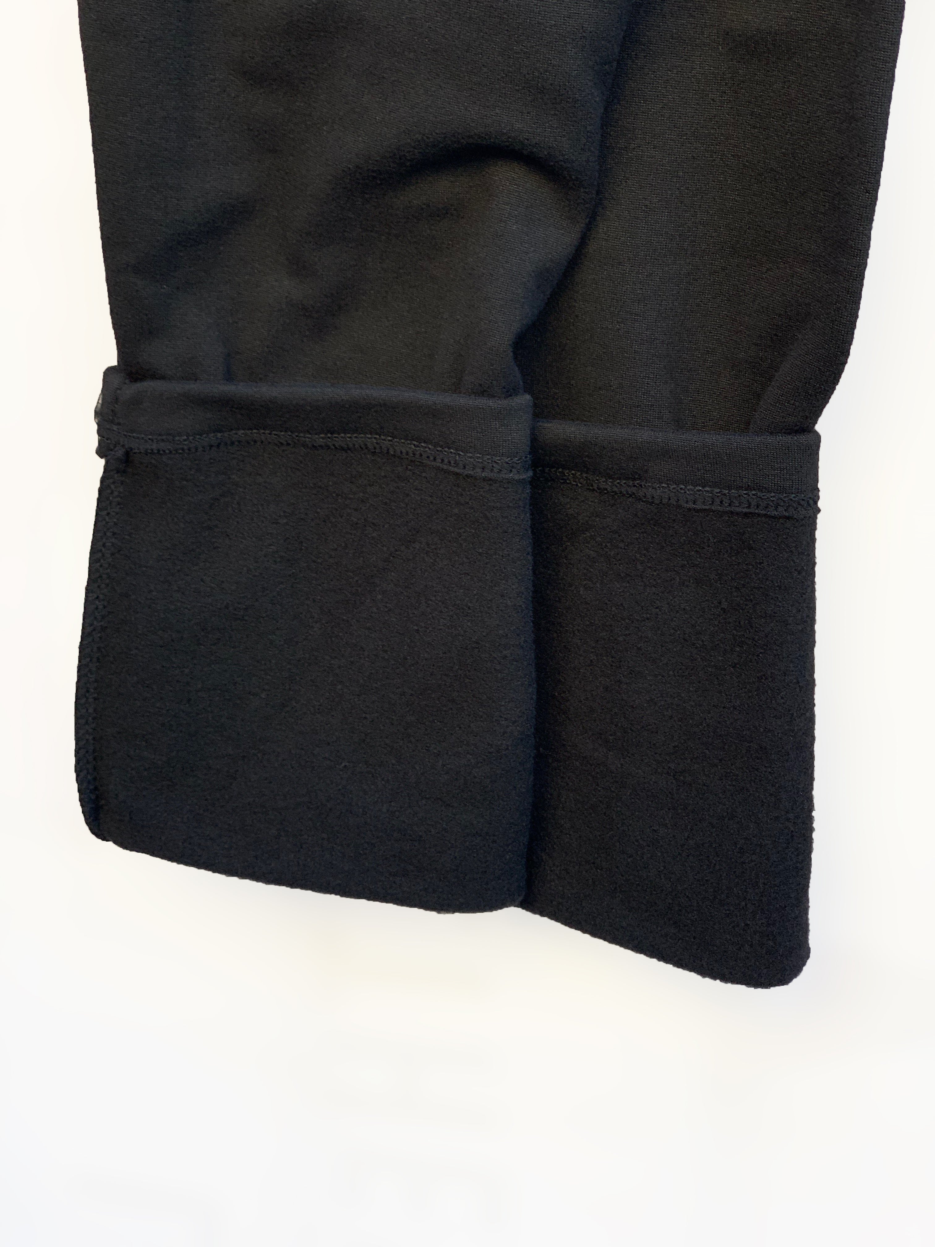 Black Fleece Lined Yoga Waist Band - Warm & Comfortable Workout Belt for Women & Men - Perfect for Yoga, Running, Gym & Outdoor Activities
