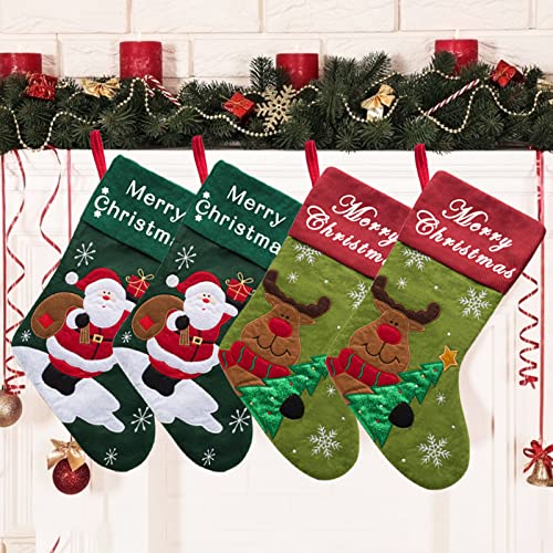 2 Green Santa+2 Red Deer
