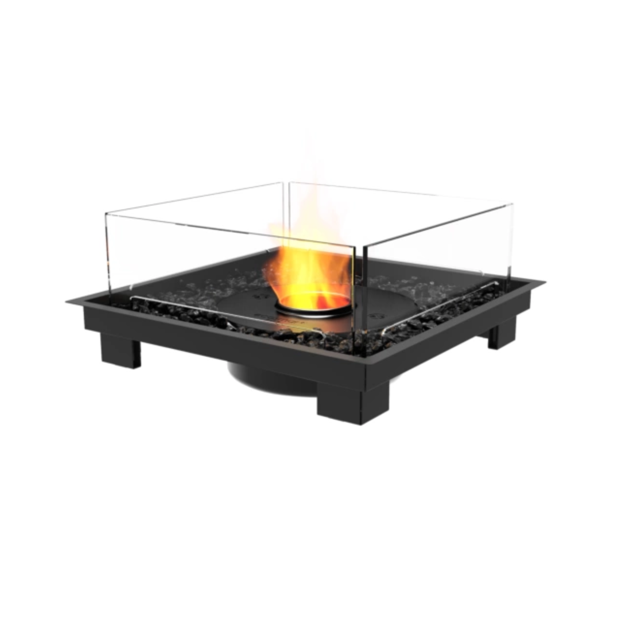 EcoSmart Fire Square 22 Fire Pit Kit - Outdoor Propane Fire Pit with Lava Rocks - Perfect for Patio, Backyard, and Camping (Use for Gatherings, Relaxation & Outdoor Heating)